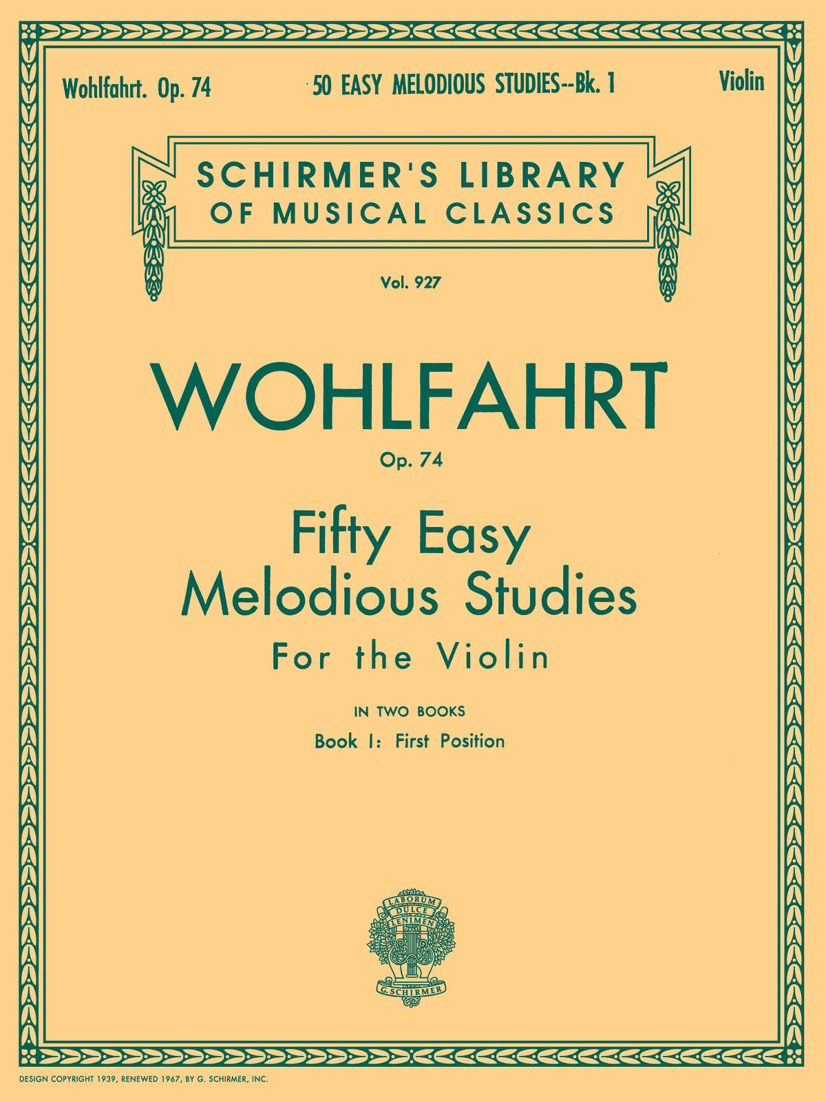 Wohlfahrt: 50 Easy Melodious Studies, Op. 74 - Book 1