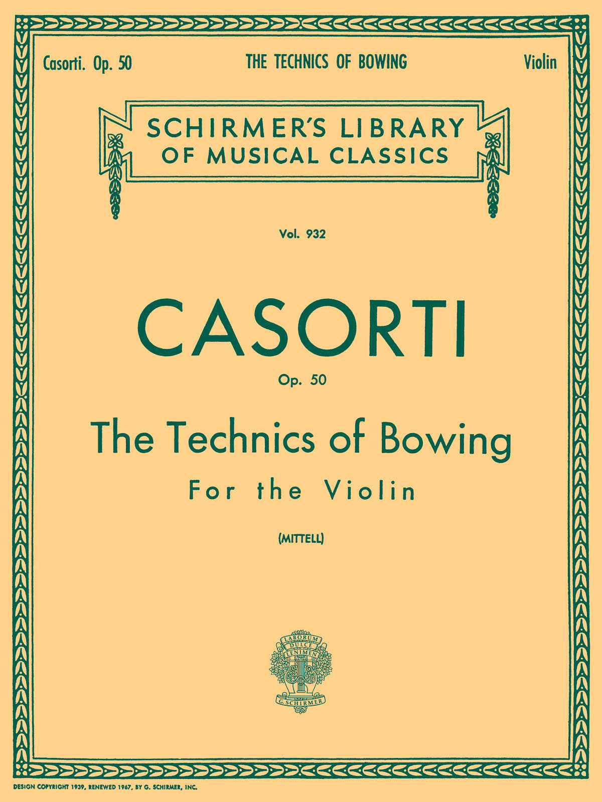 Casorti: Technics of Bowing, Op. 50