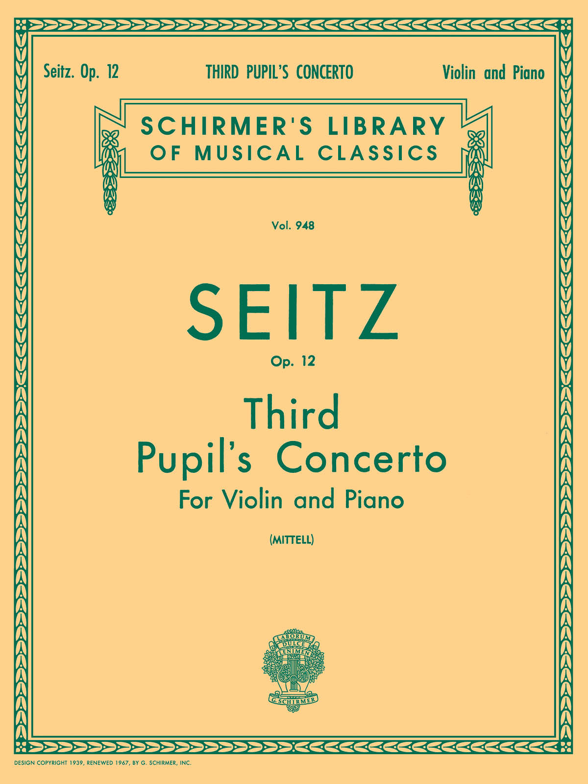 Seitz: Pupil's Concerto No. 3 in G Minor, Op. 12