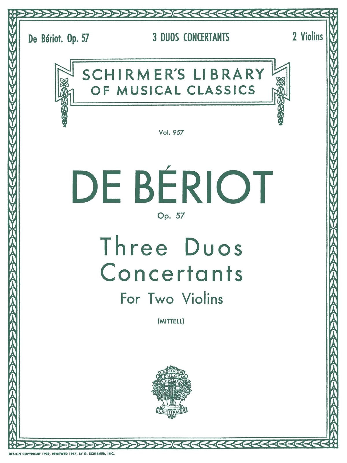 Bériot: 3 Duos Concertante, Op. 57