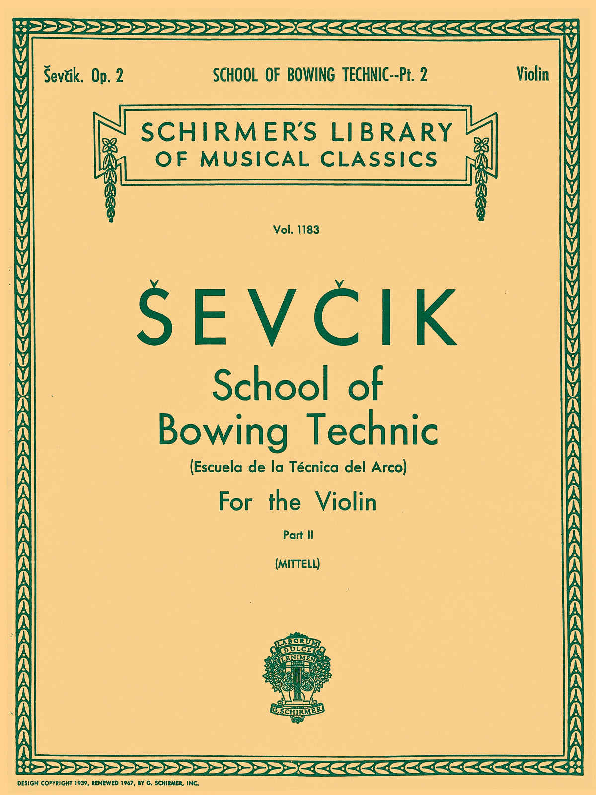 Sevcik: School of Bowing Technics, Op. 2 - Book 2