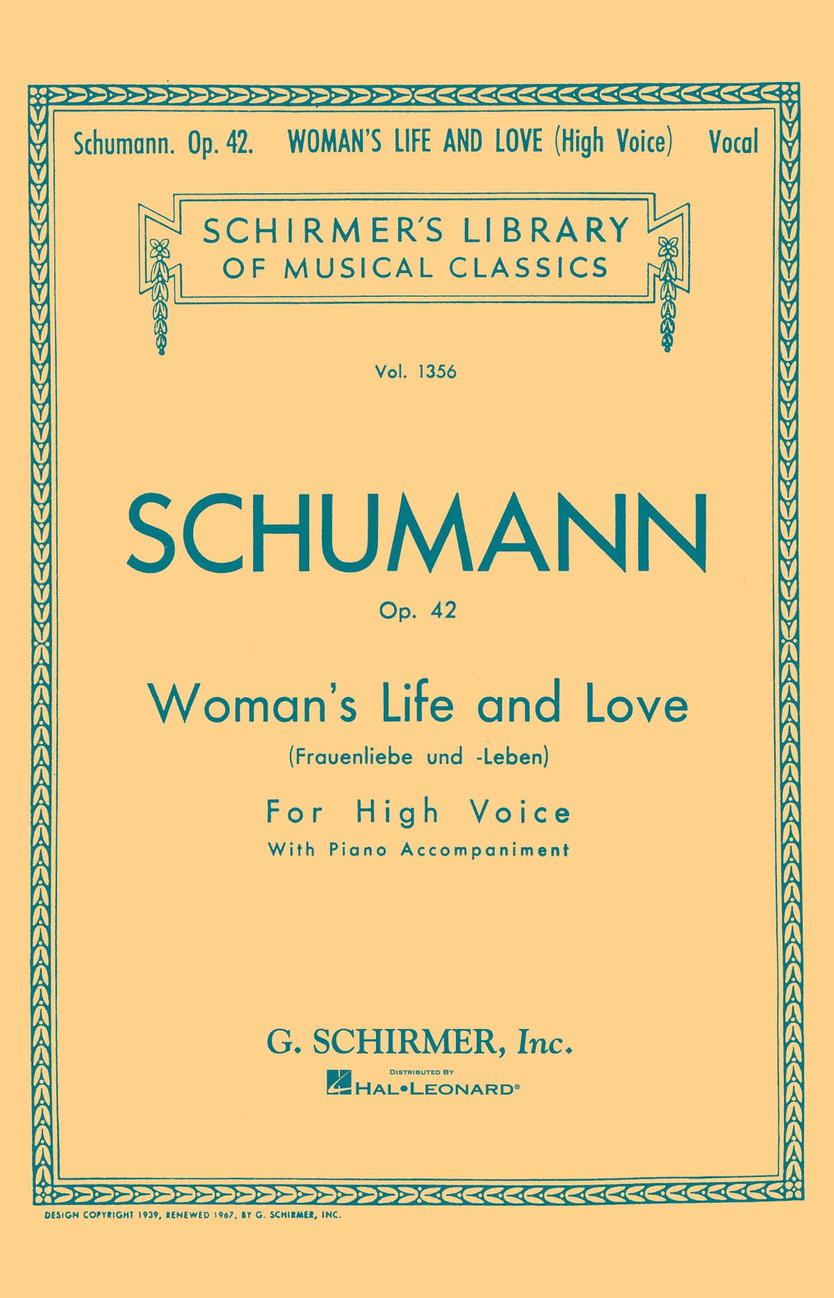 Schumann: Woman's Life and Love (Frauenliebe und Leben)