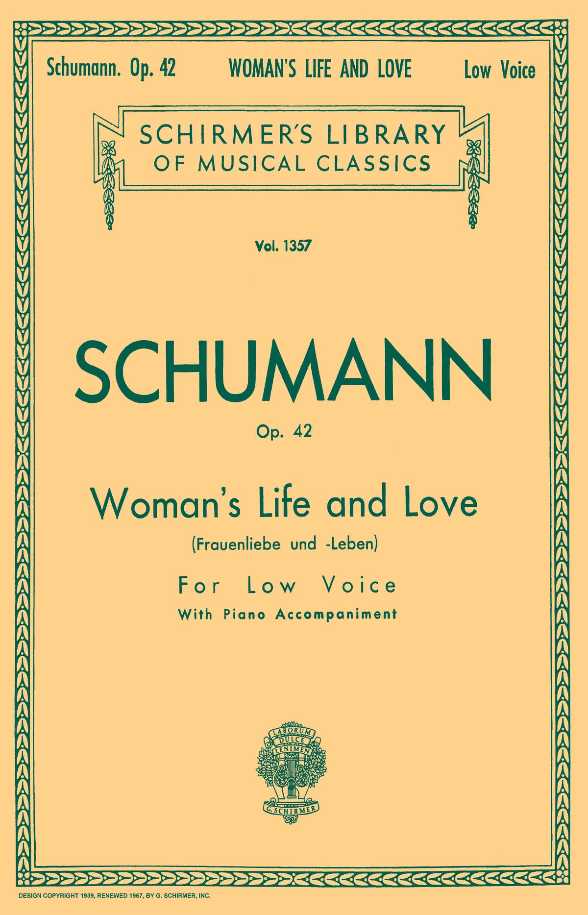 Schumann: Woman's Life and Love (Frauenliebe und Leben)