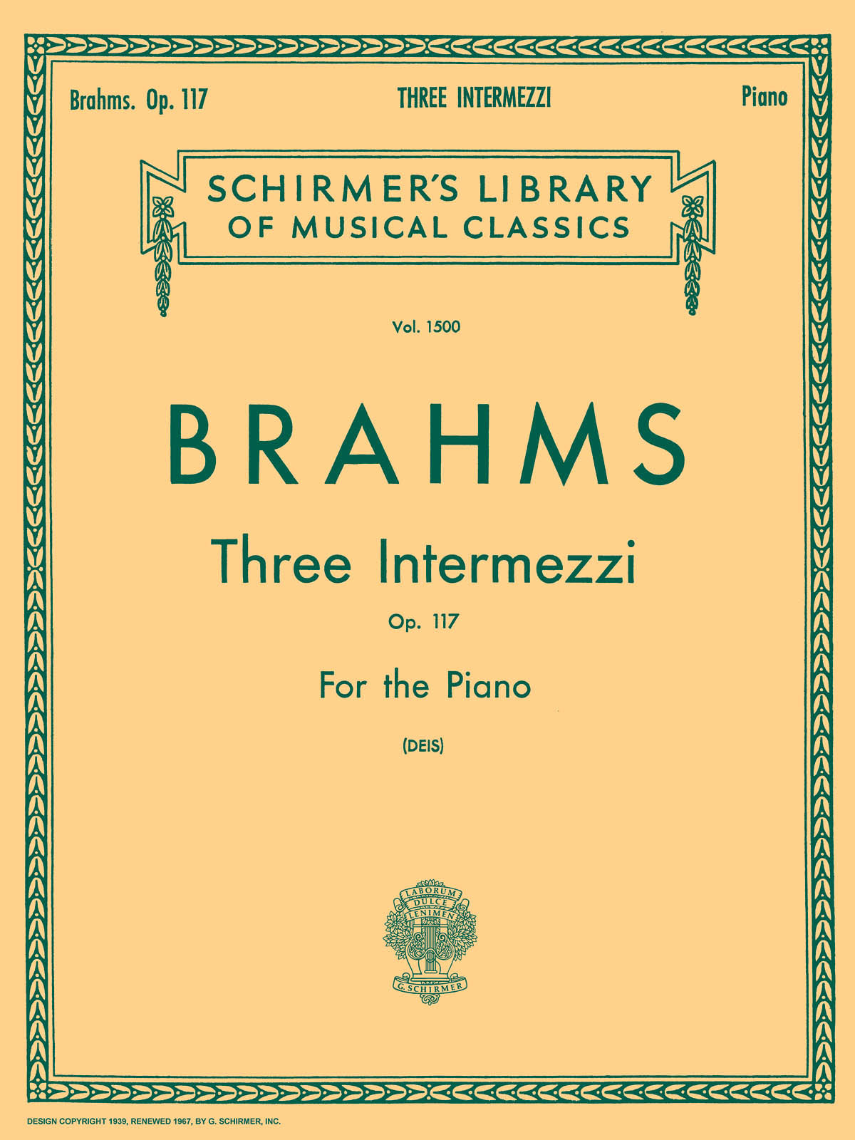 Brahms: 3 Intermezzi, Op. 117