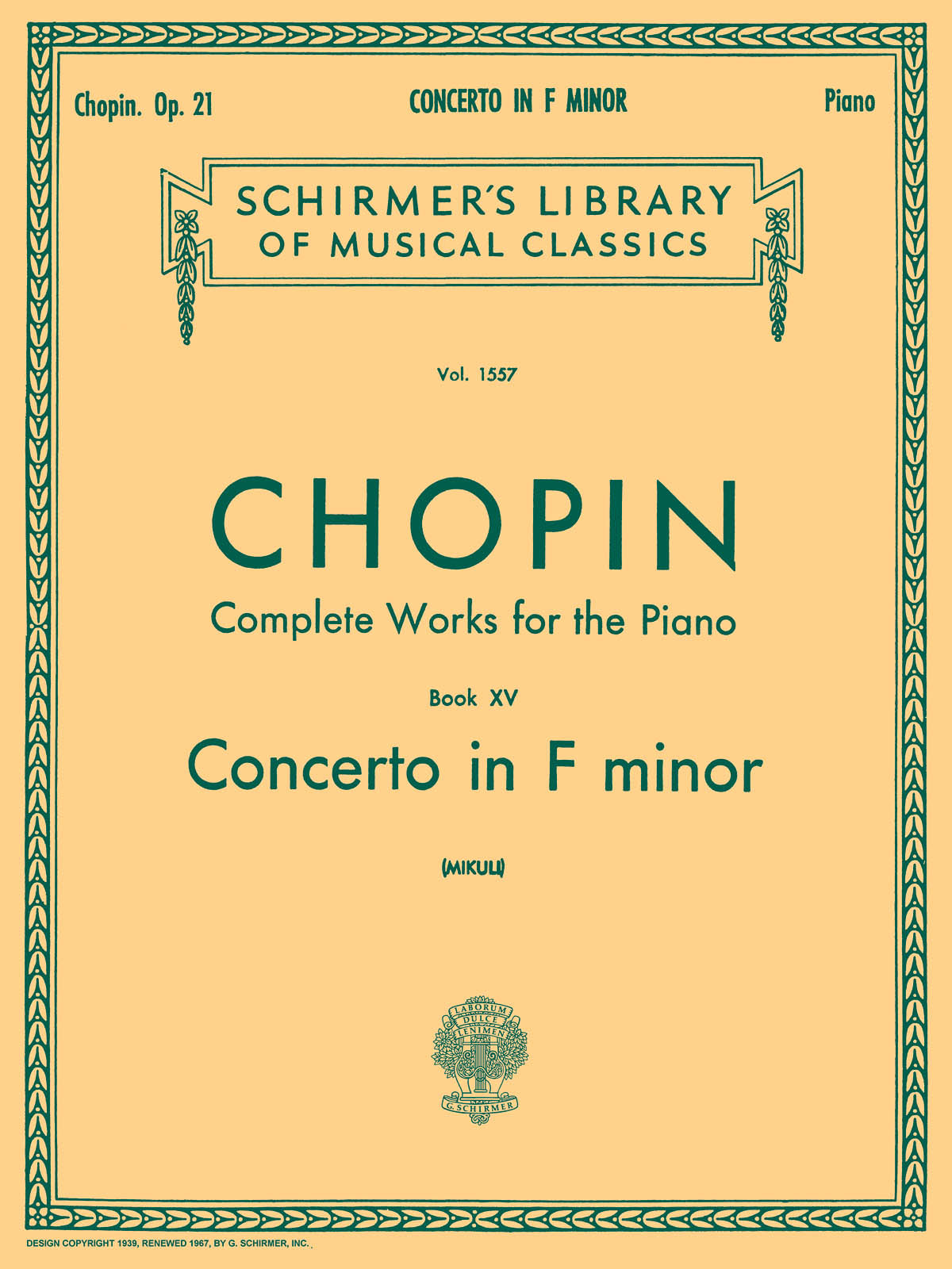 Chopin: Piano Concerto No.2 In F Minor Op.21