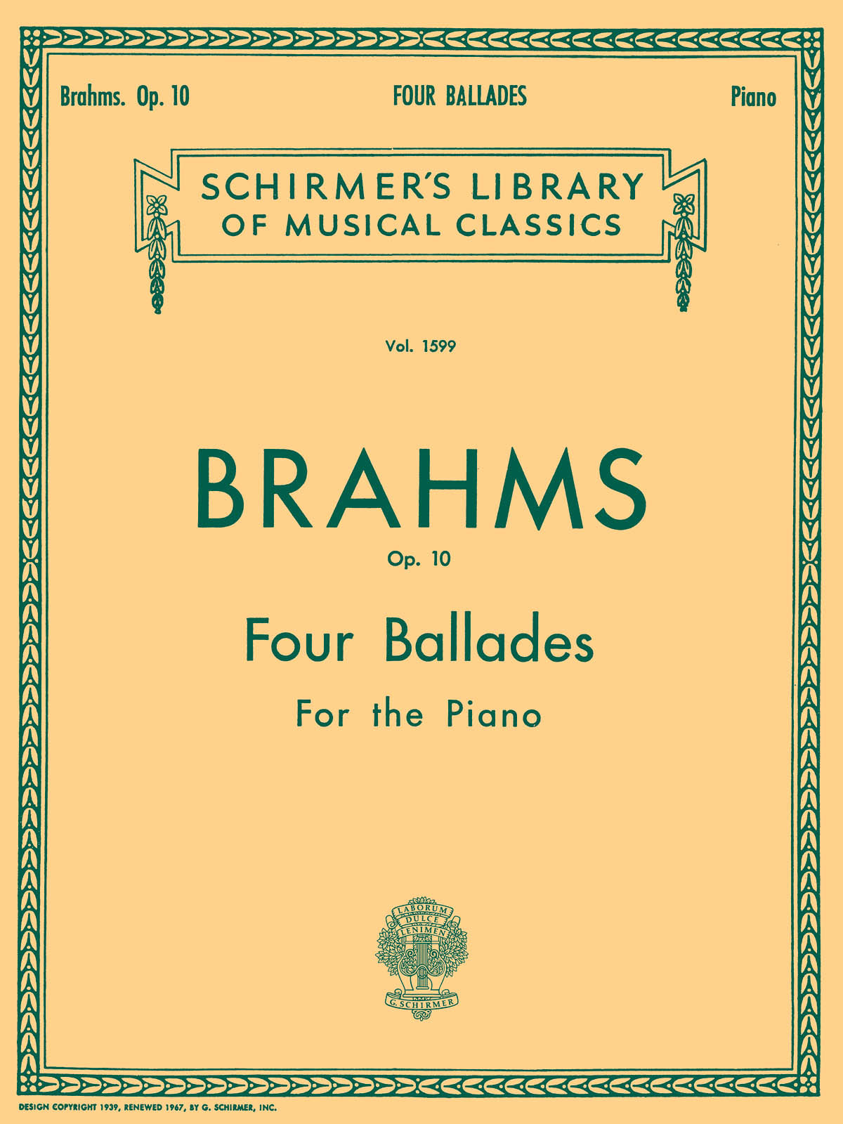 Brahms: 4 Ballades, Op. 10