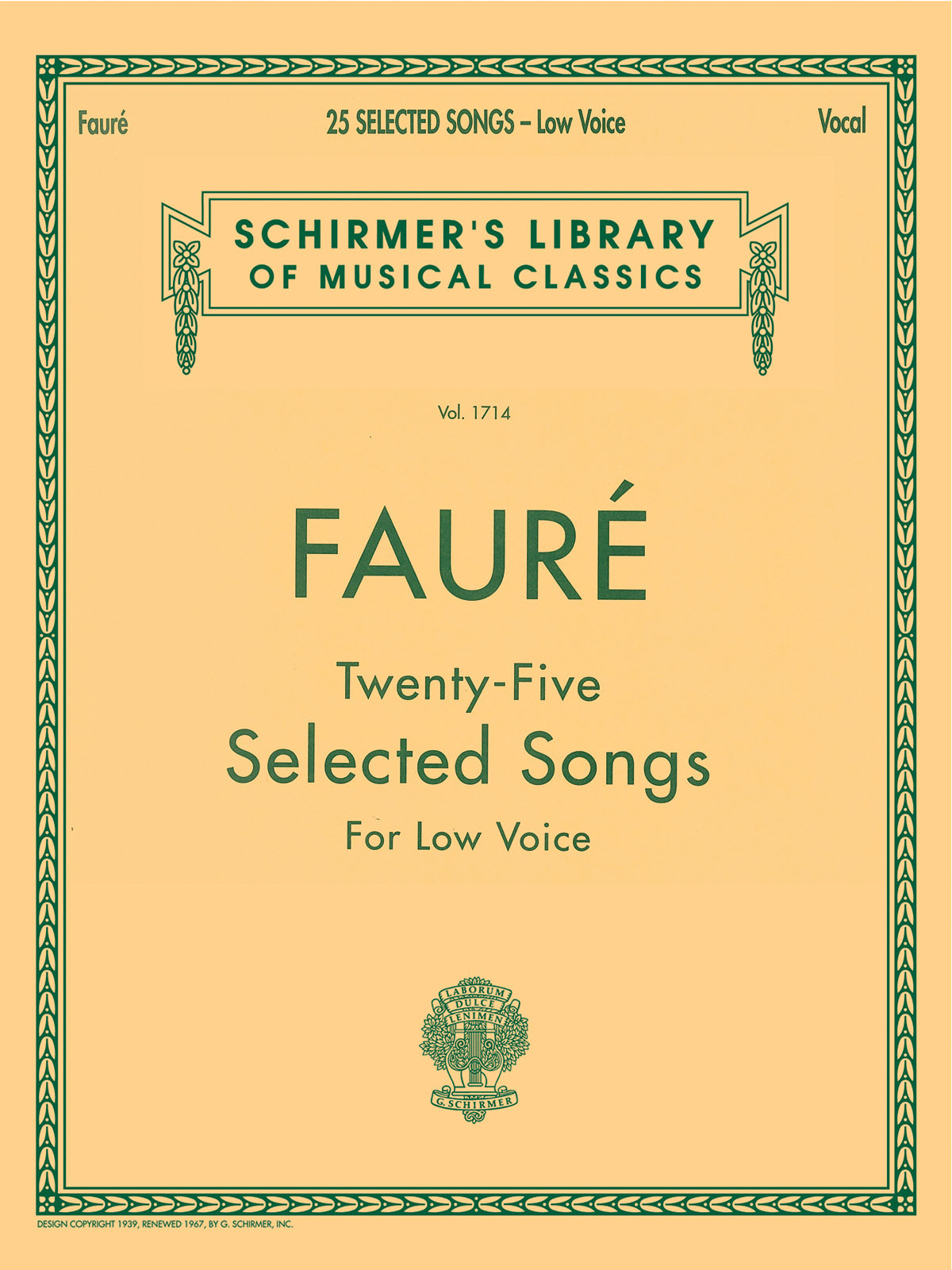 Faure: 25 Selected Songs