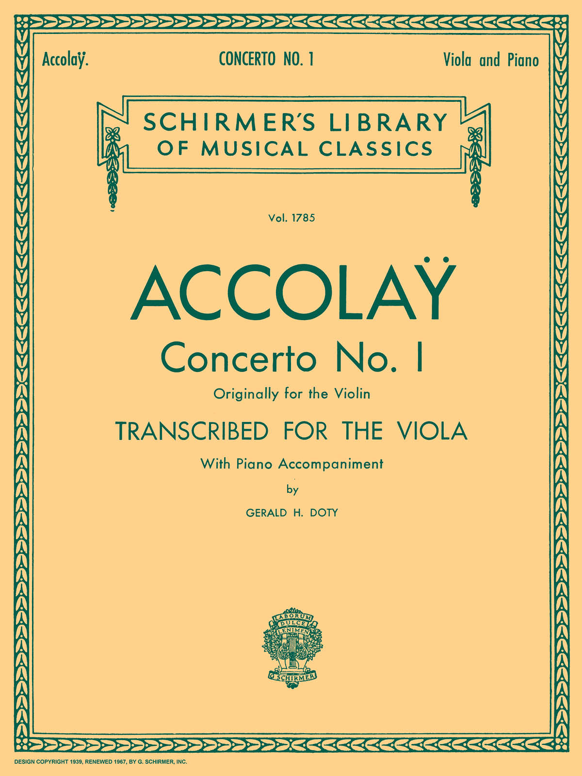 Accolay: Concerto No. 1