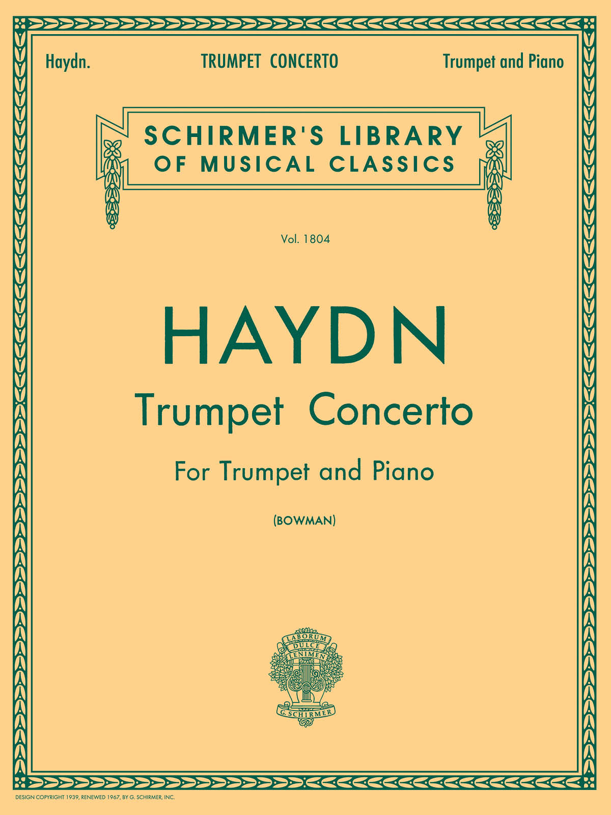 Haydn: Schirmer Library of Classics Volume 1804