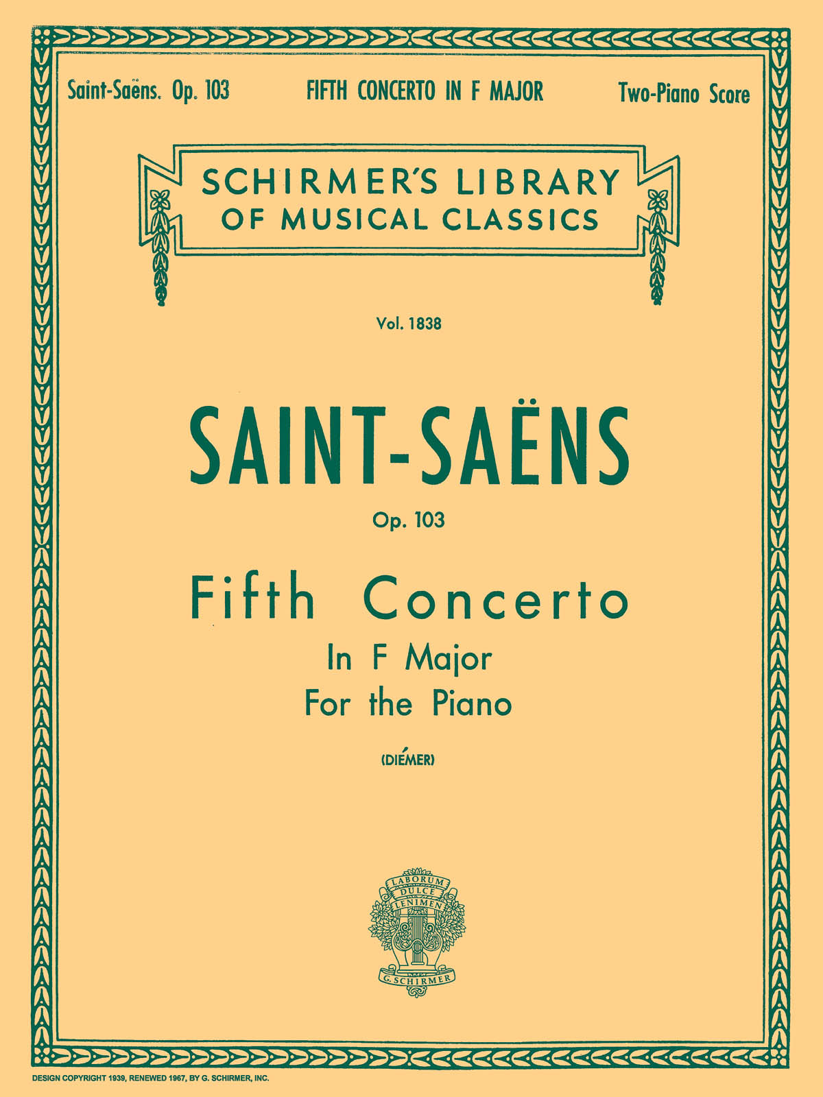 Saint-Saëns: Concerto No. 5 in F, Op. 103