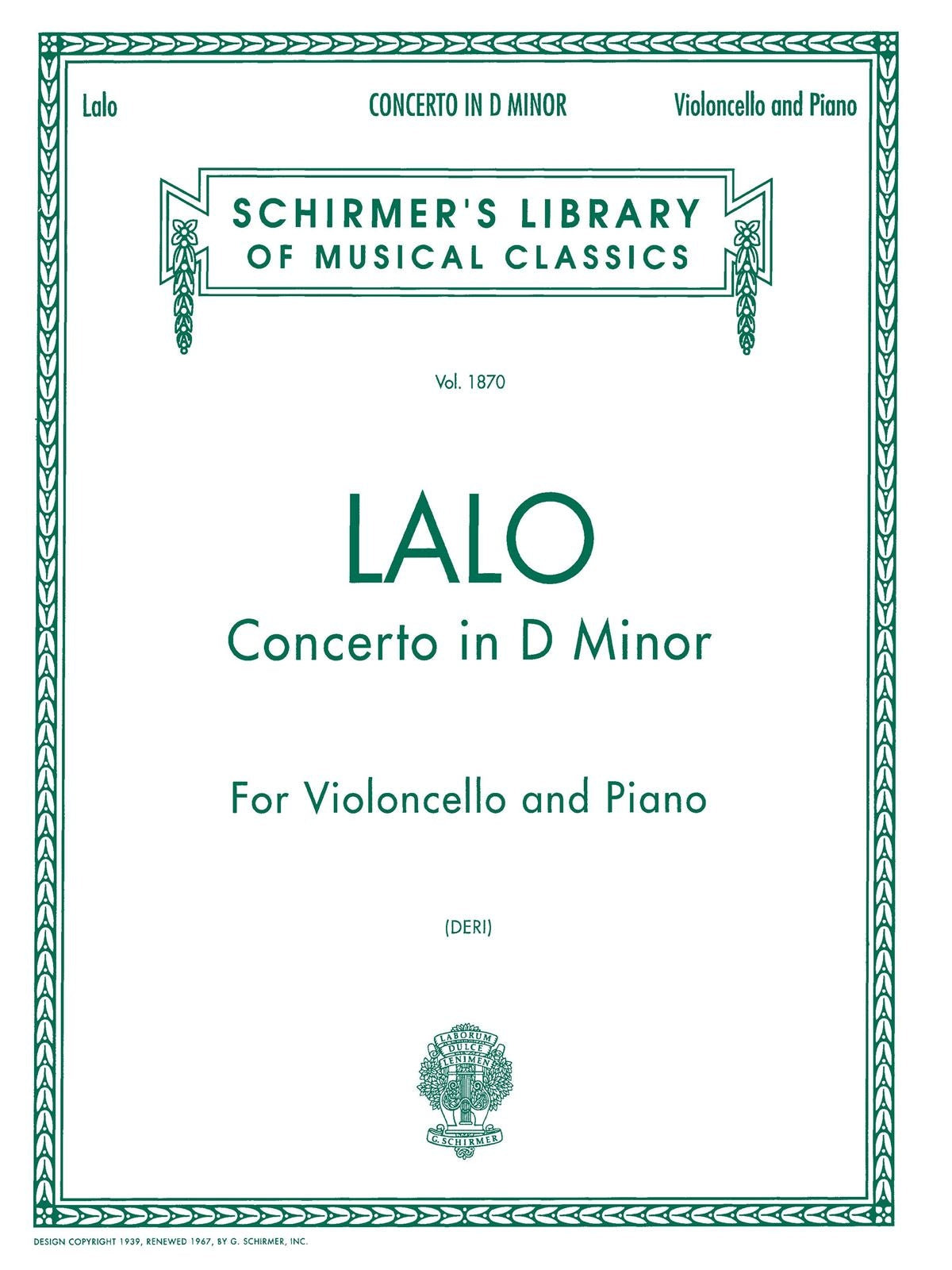 Lalo: Concerto in D Minor