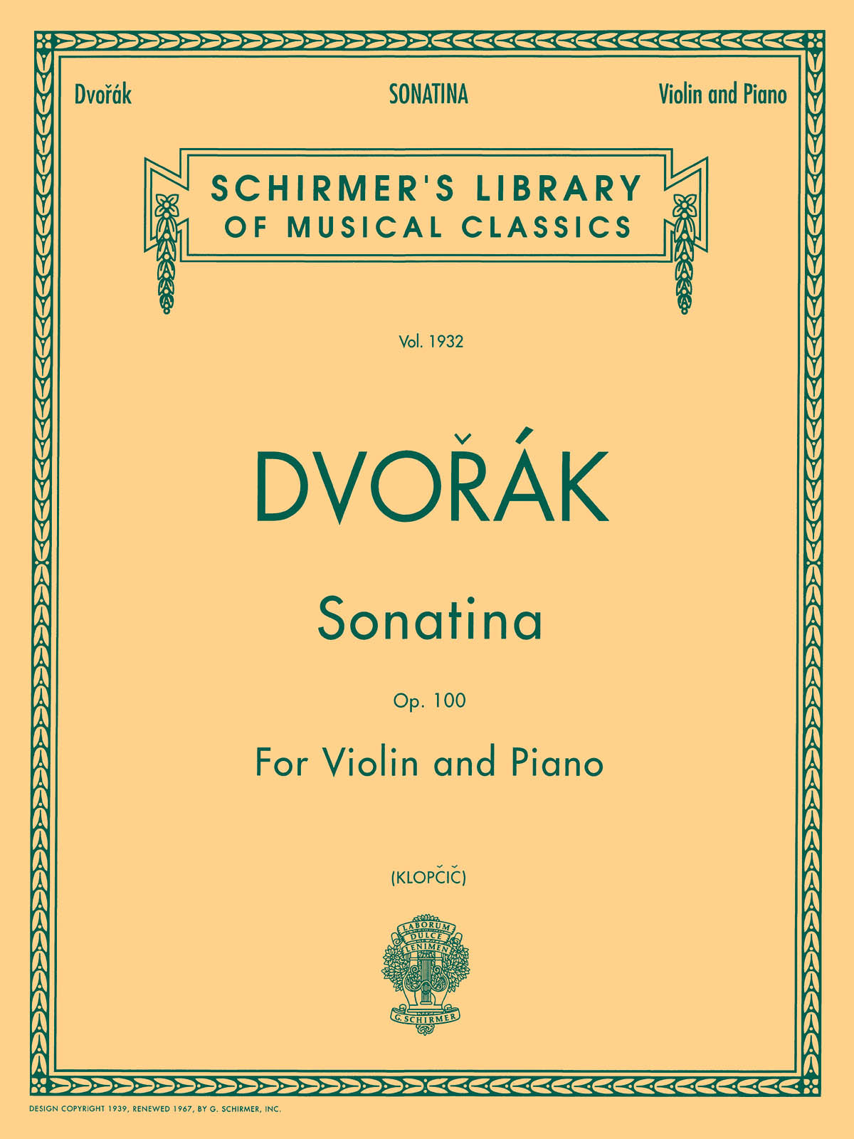 Dvorak: Sonatina, Op. 100