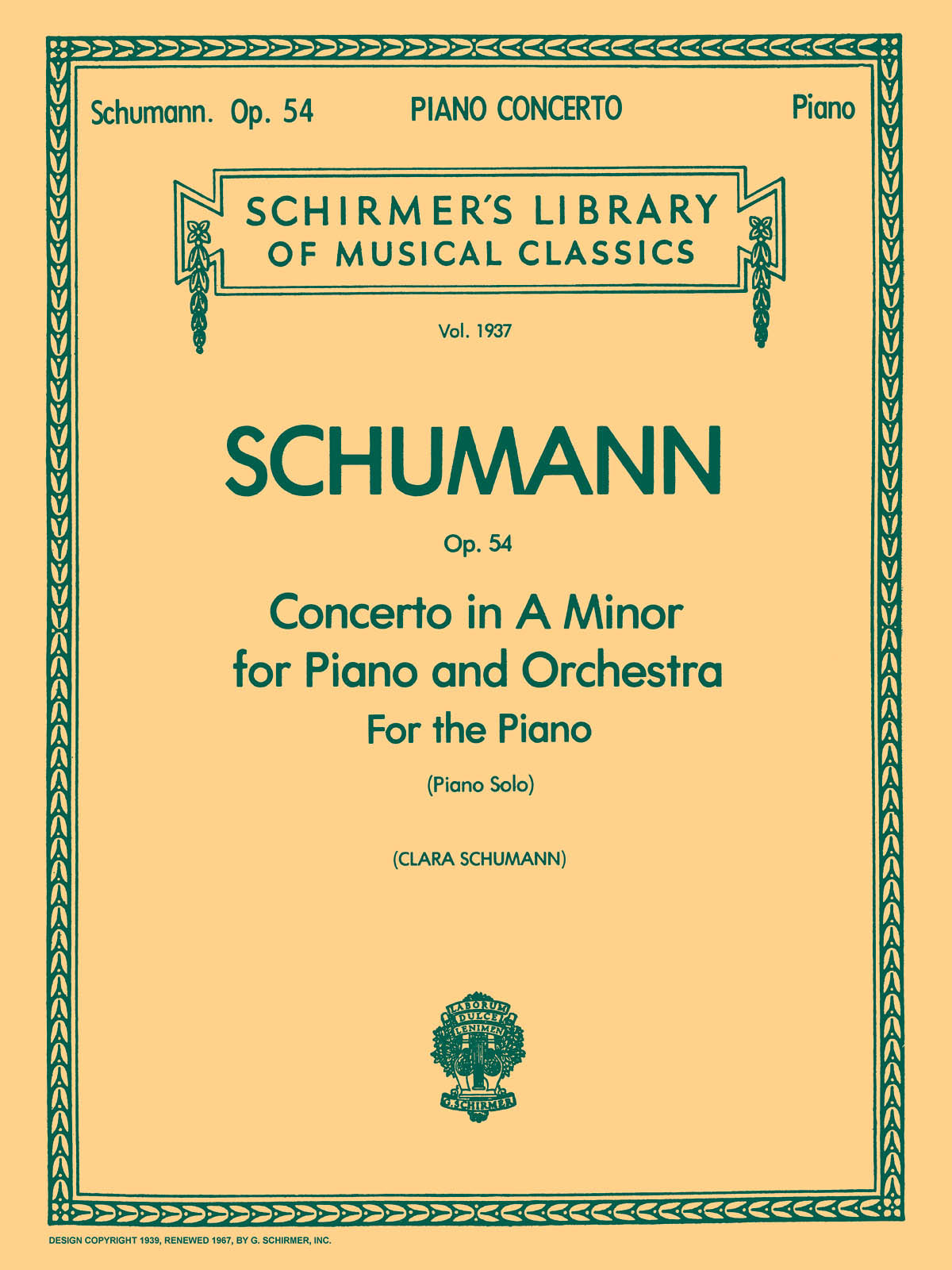 Schumann: Piano Concerto In A Minor Op.54