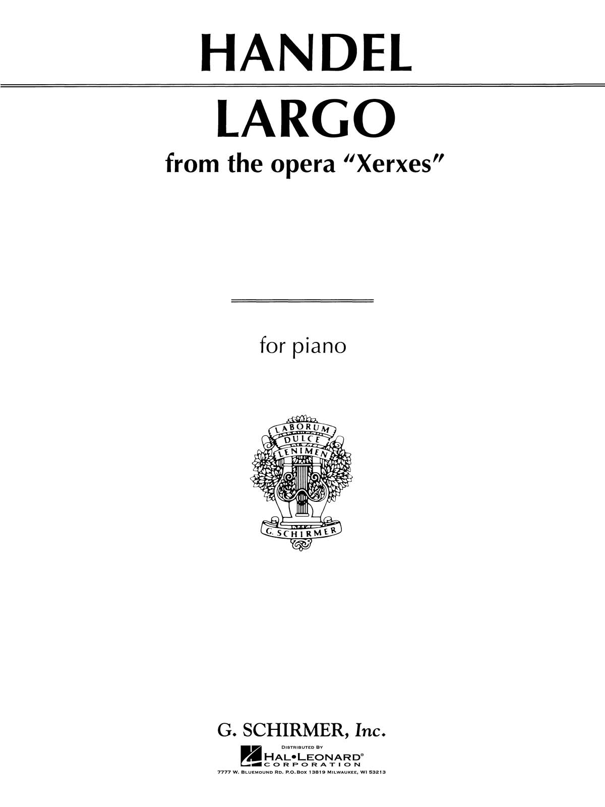 Händel: Largo (from Xerxes)