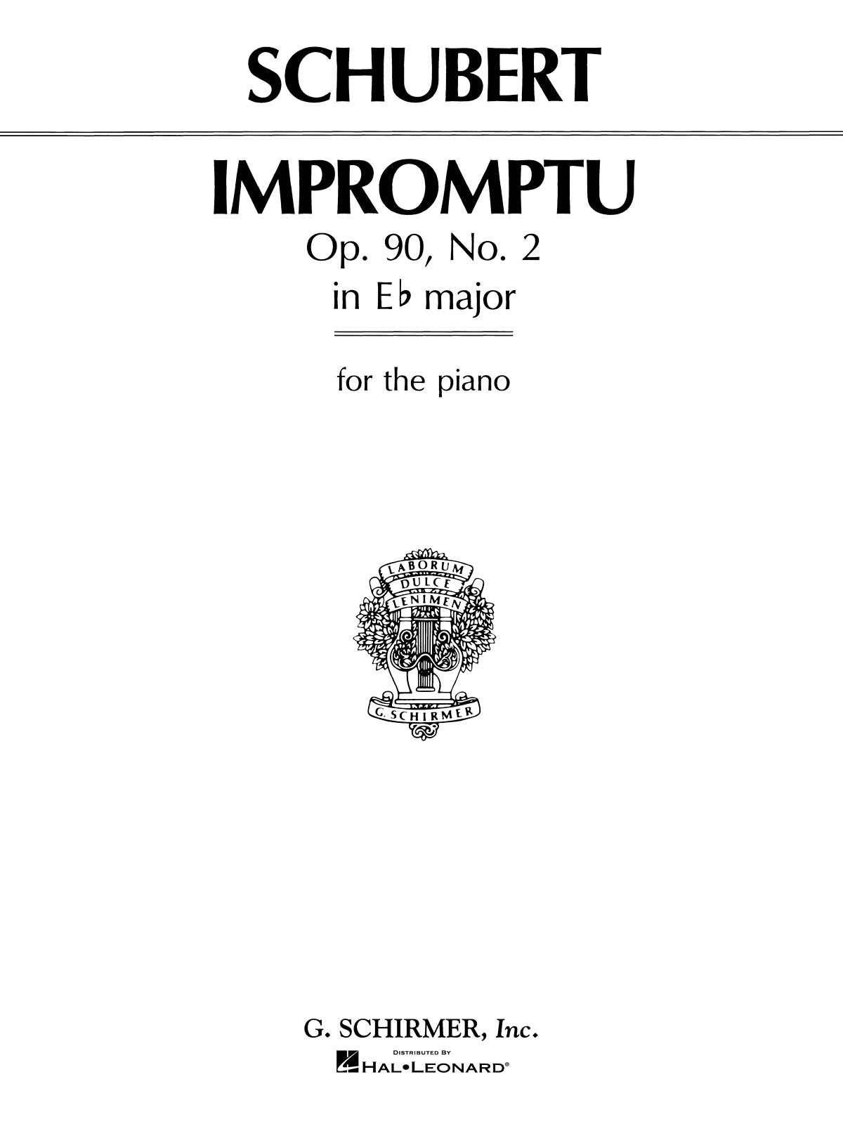 Schubert: Impromptu, Op. 90, No. 2 in Eb Major