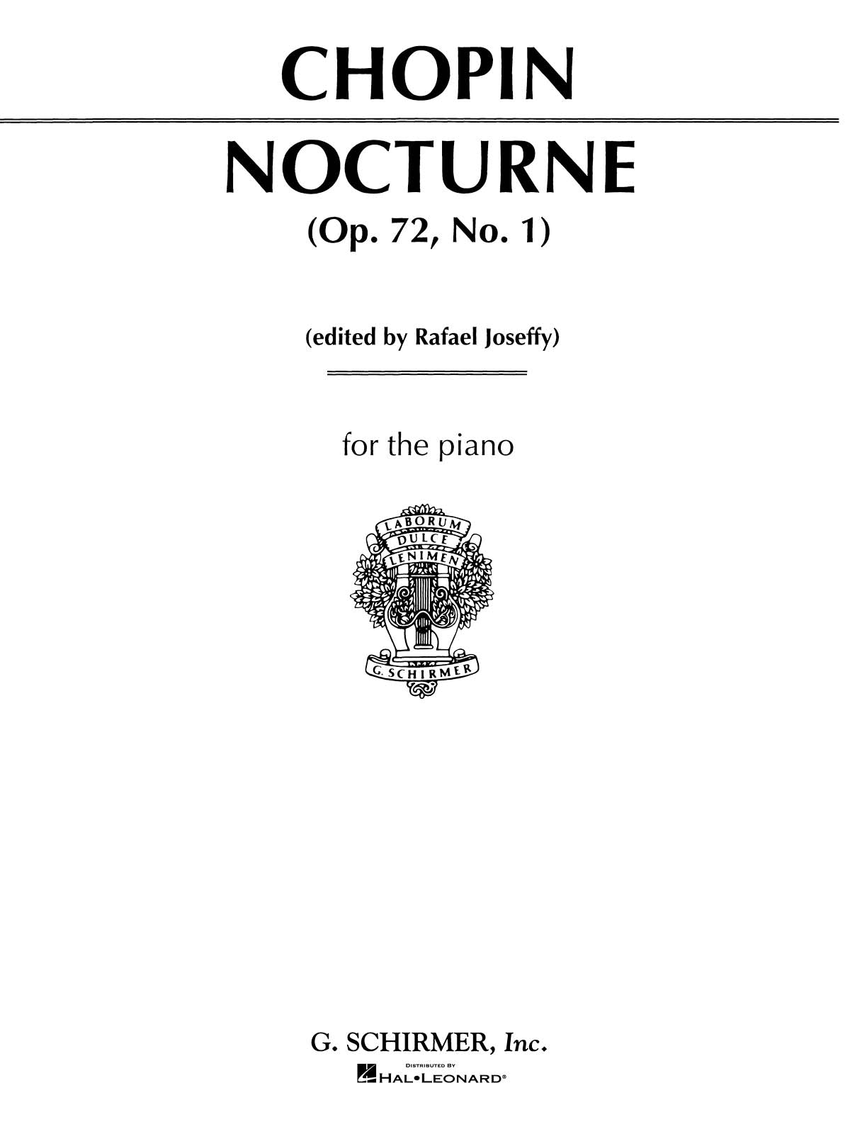 Chopin: Nocturne, Op. 72, No. 1 in E Minor