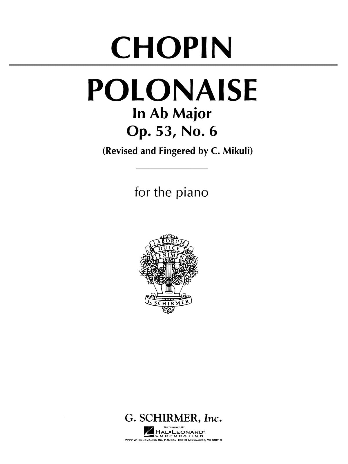 Chopin: Polonaise, Op. 53 in Ab Major