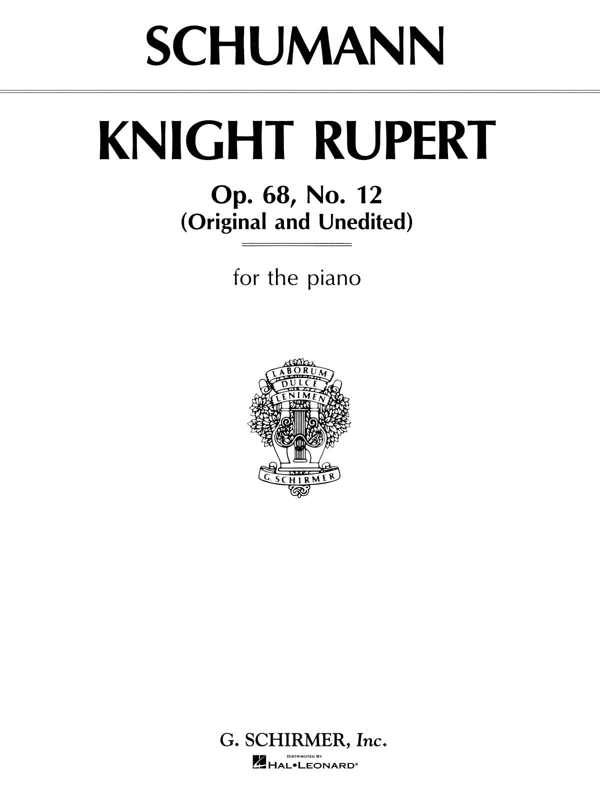 Schumann: Knecht Ruprecht (Knight Rupert) No. 12