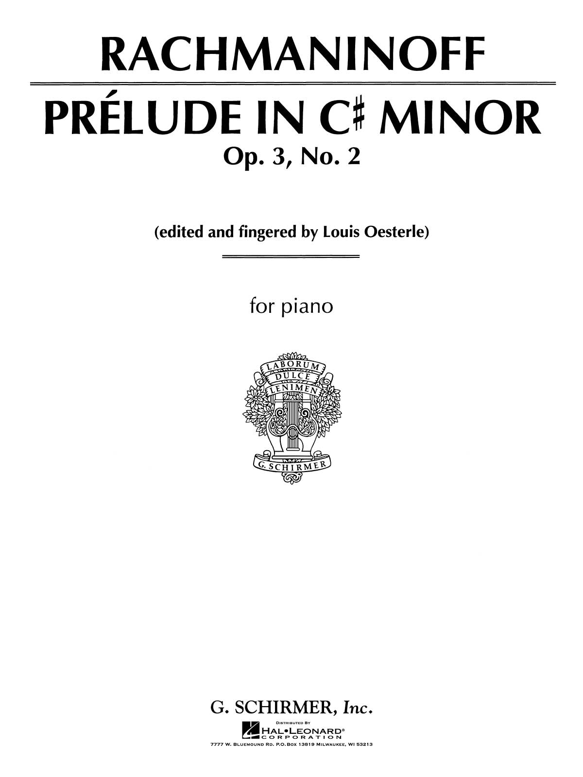 Rachmaninov: Prelude in C# Minor, Op. 3, No. 2