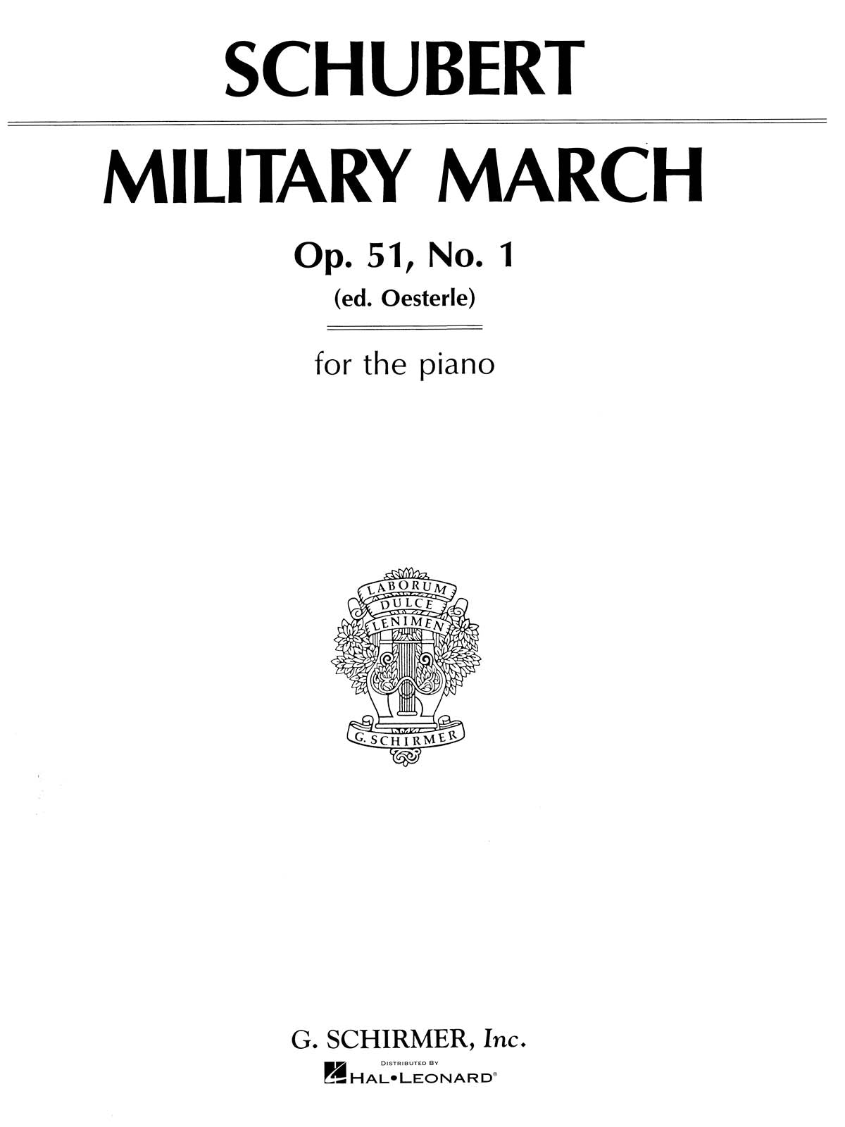 Schubert: Military March, Op. 51, No. 1