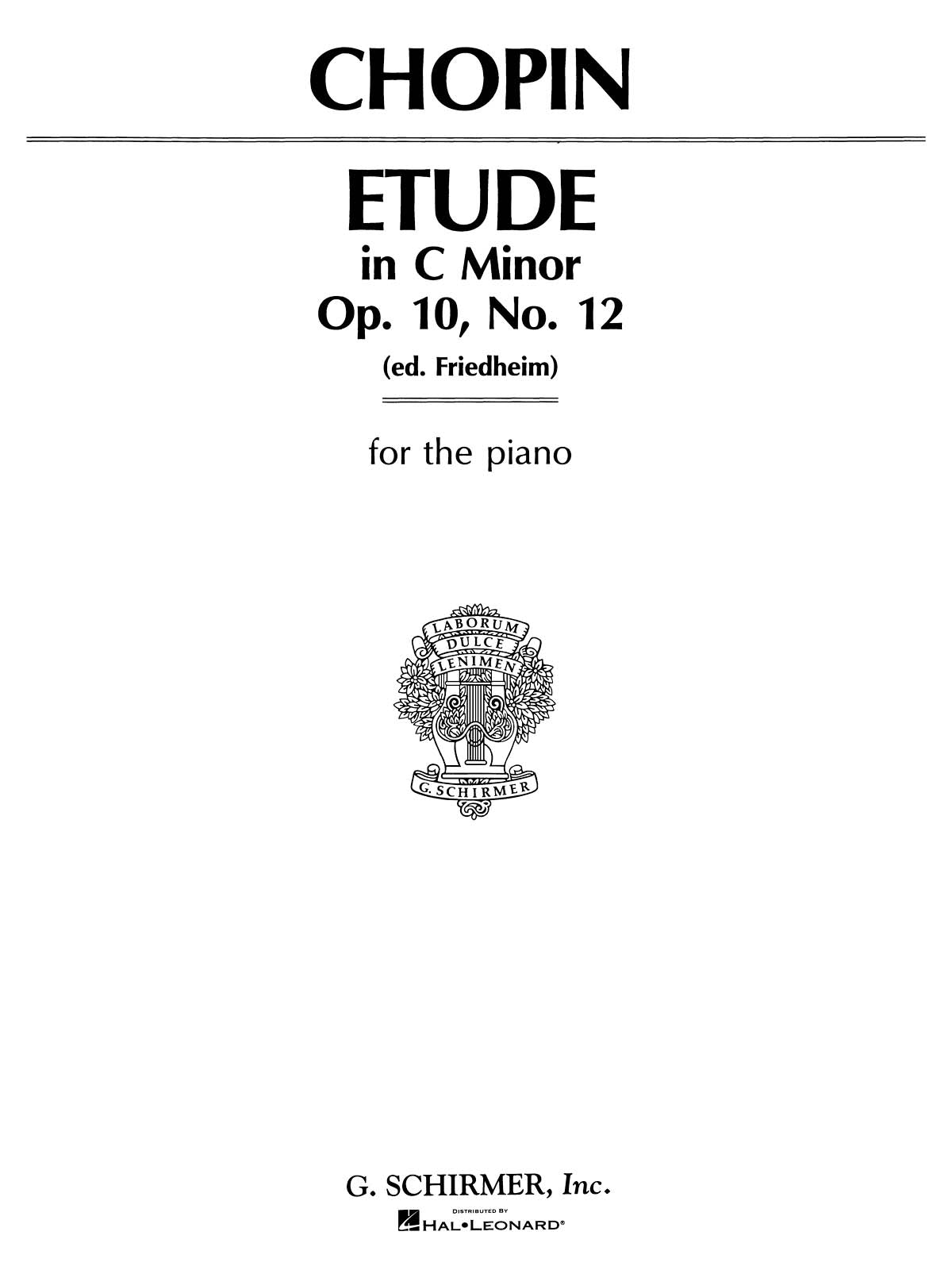 Chopin: Etude In C Minor Op.10 No.12