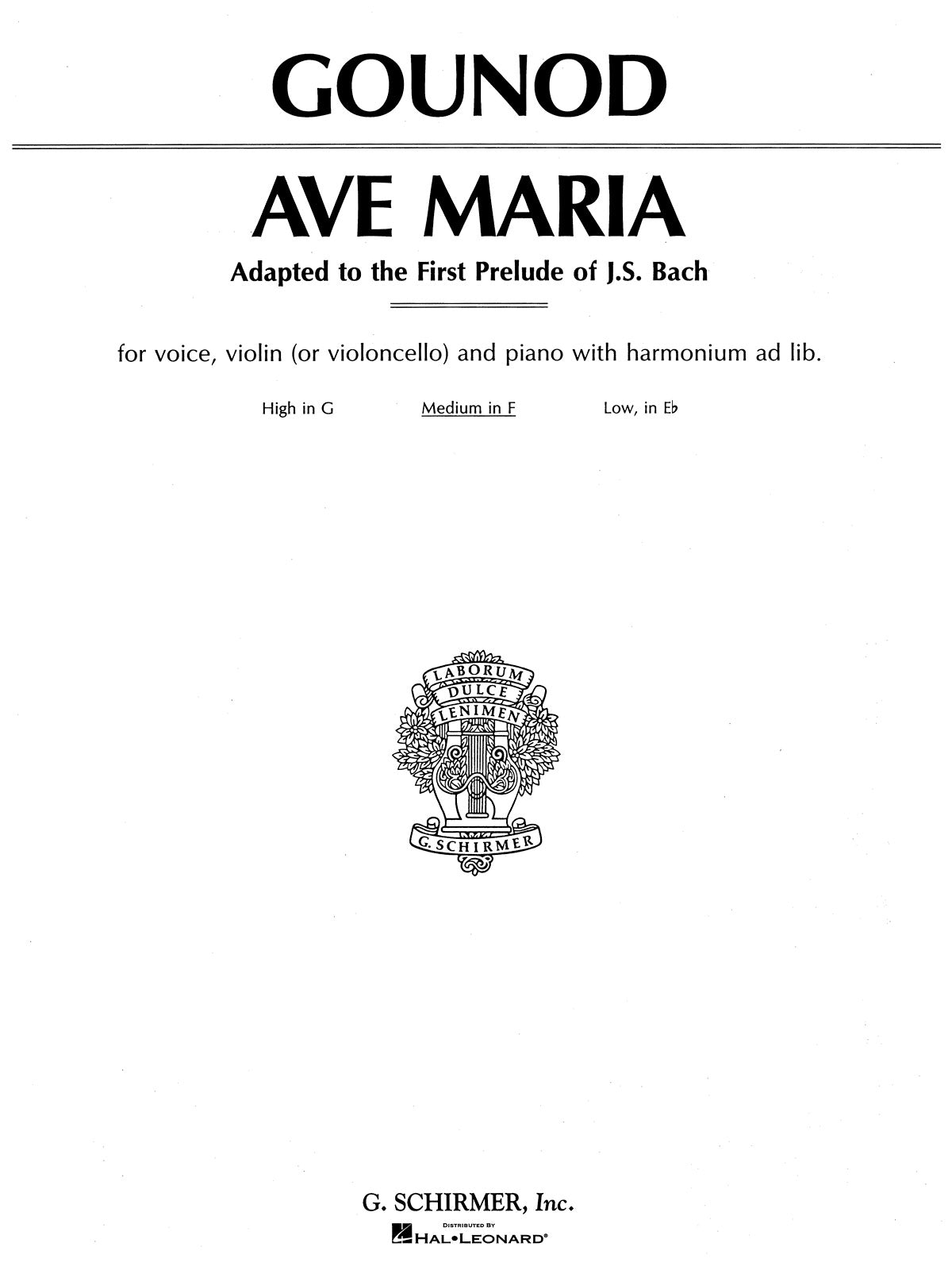 Gounod: Ave Maria In F