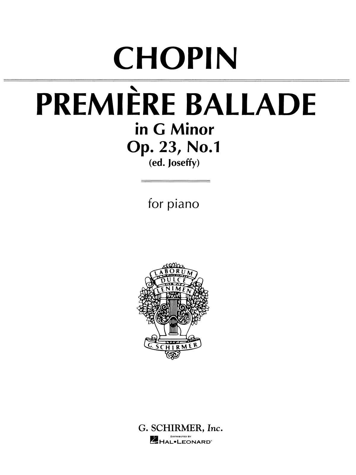 Chopin: Ballade No.1 In G Minor Op.23