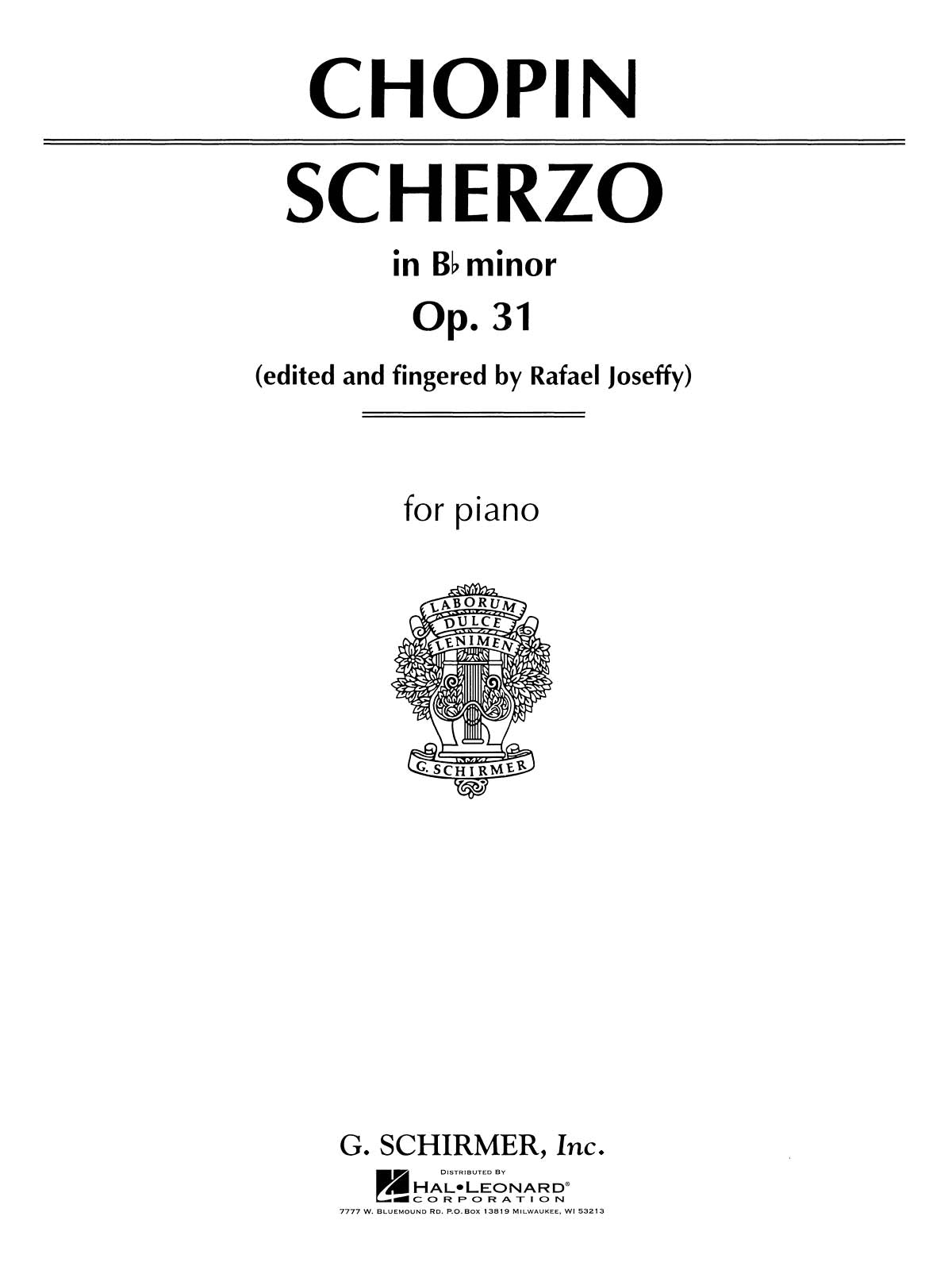 Chopin: Scherzo, Op. 31 in Bb Minor