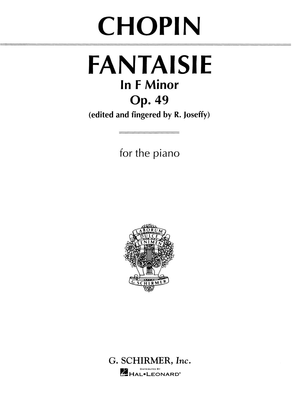 Chopin: Fantasie In F Minor Op.49