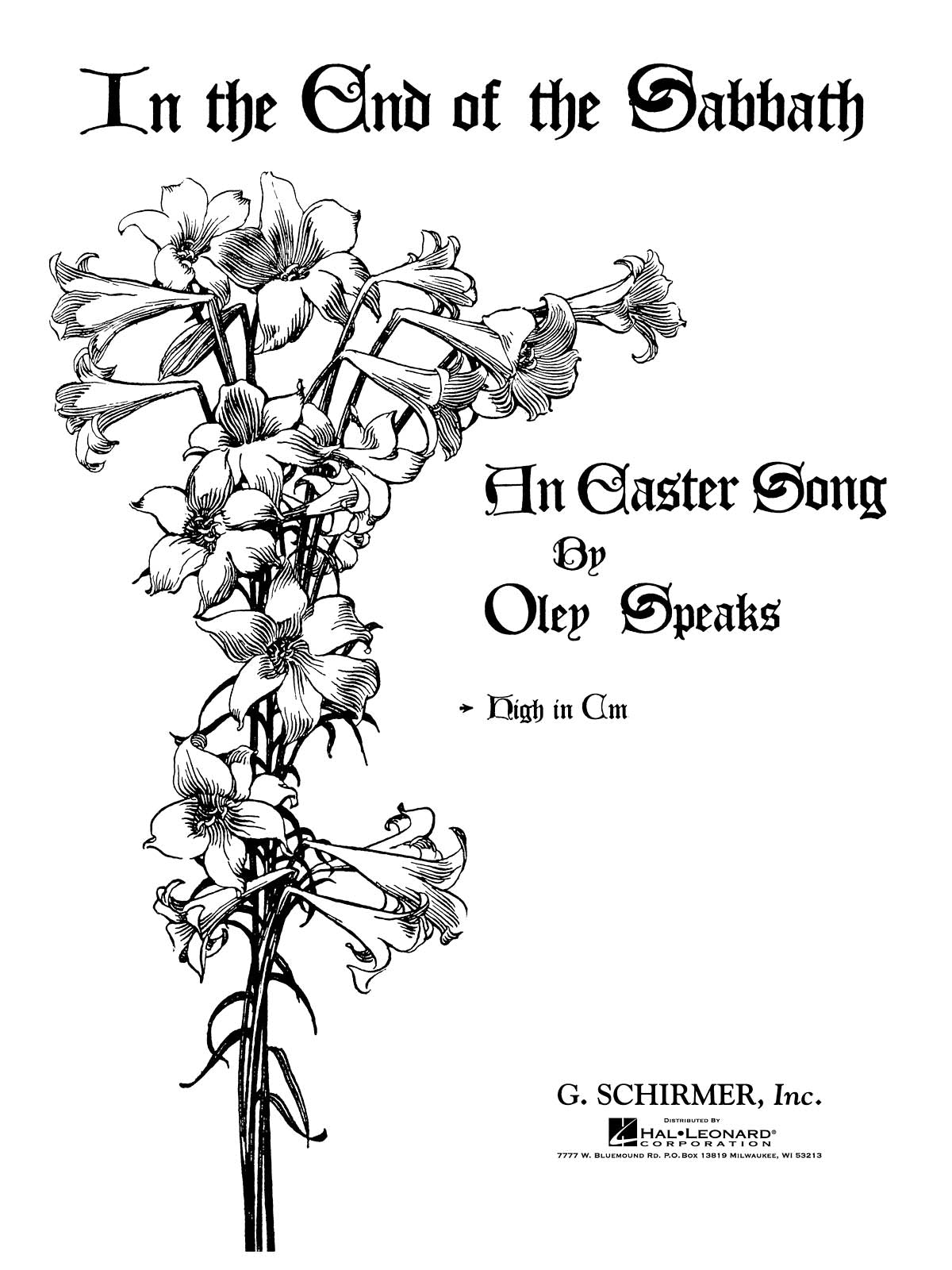 Speaks: In the End of the Sabbath