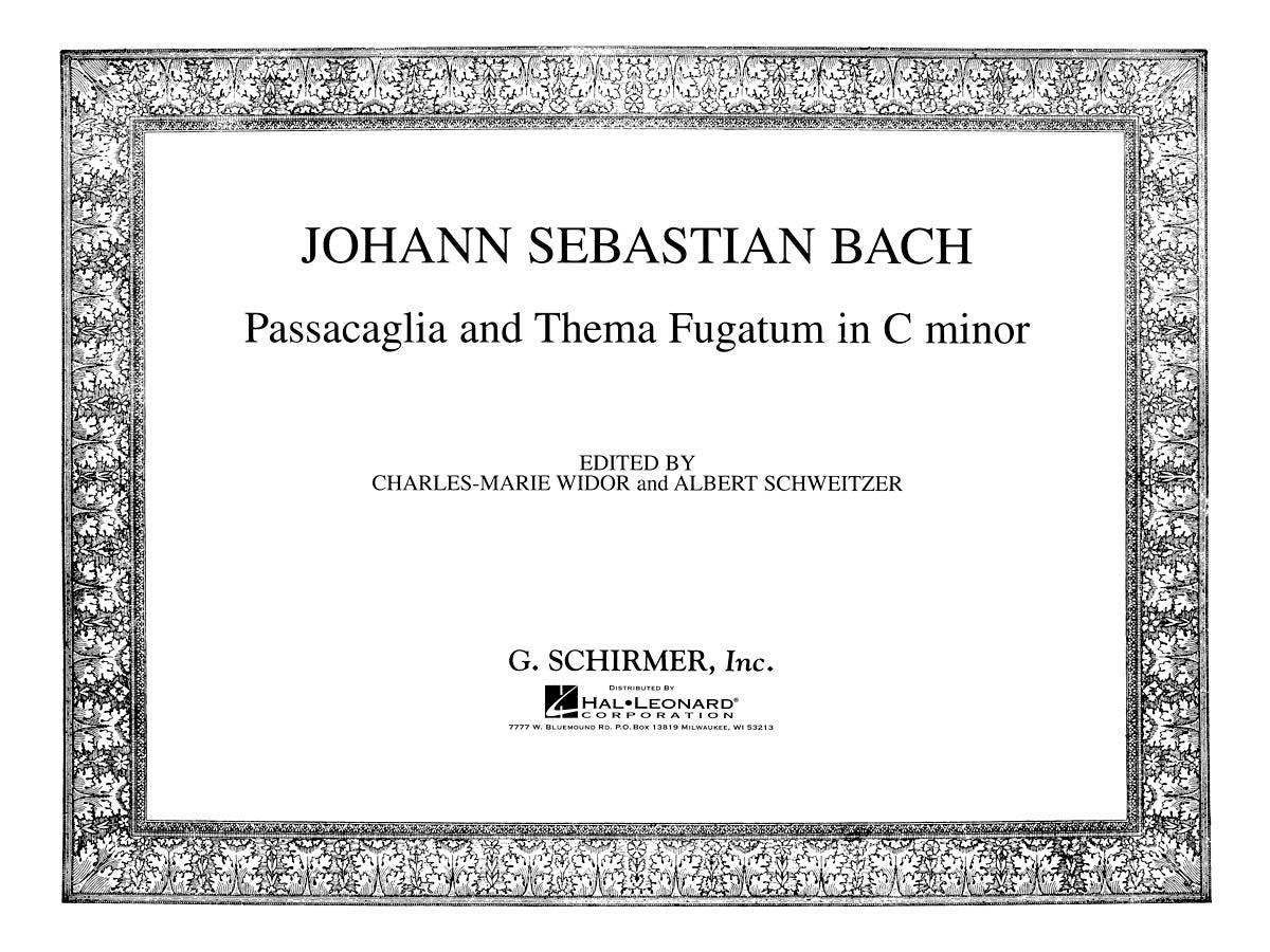 Bach: Passacaglia und Thema Fugatum in C Minor