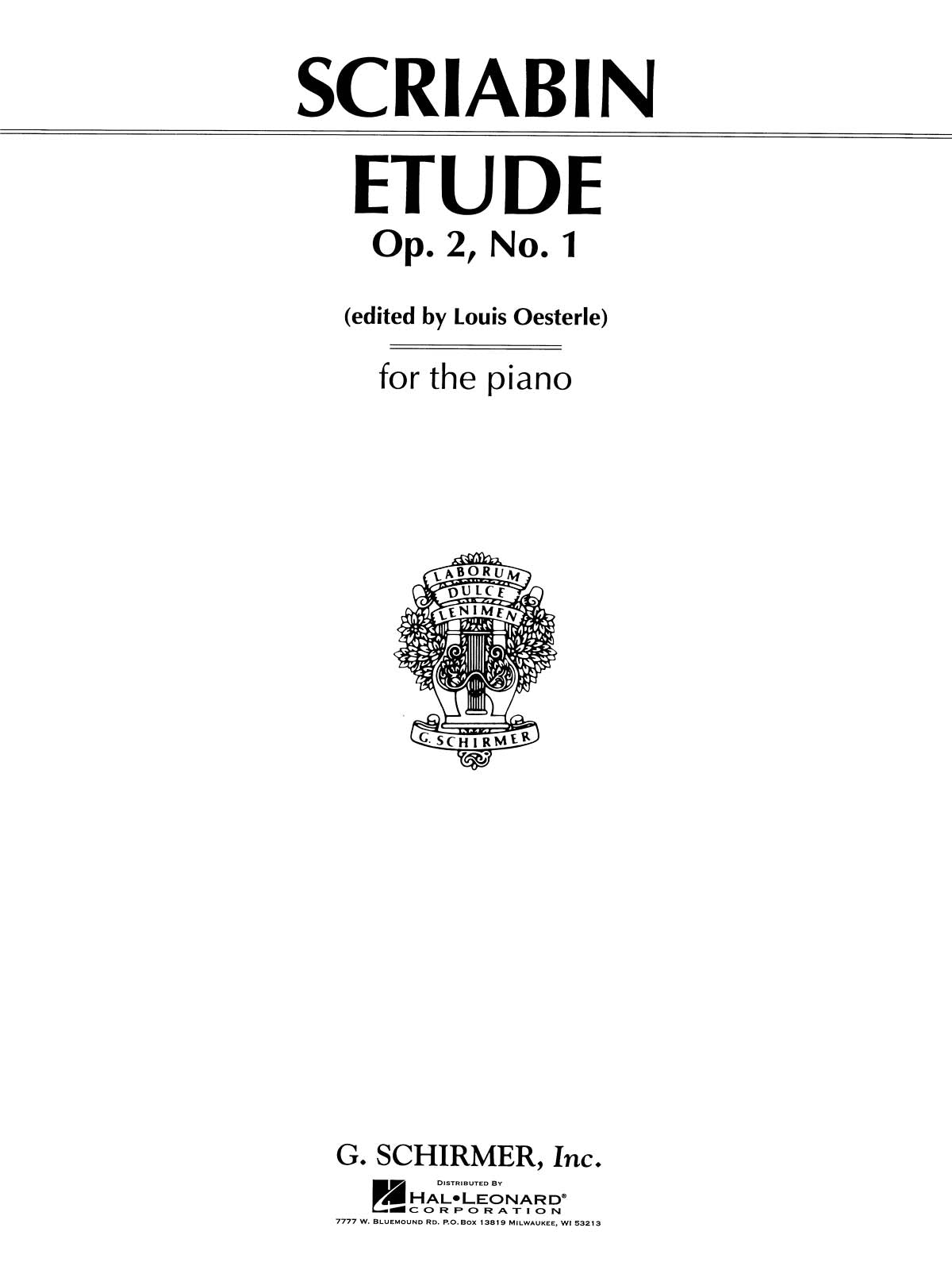 Scriabin: Etude In C Sharp Minor Op.2 No.1