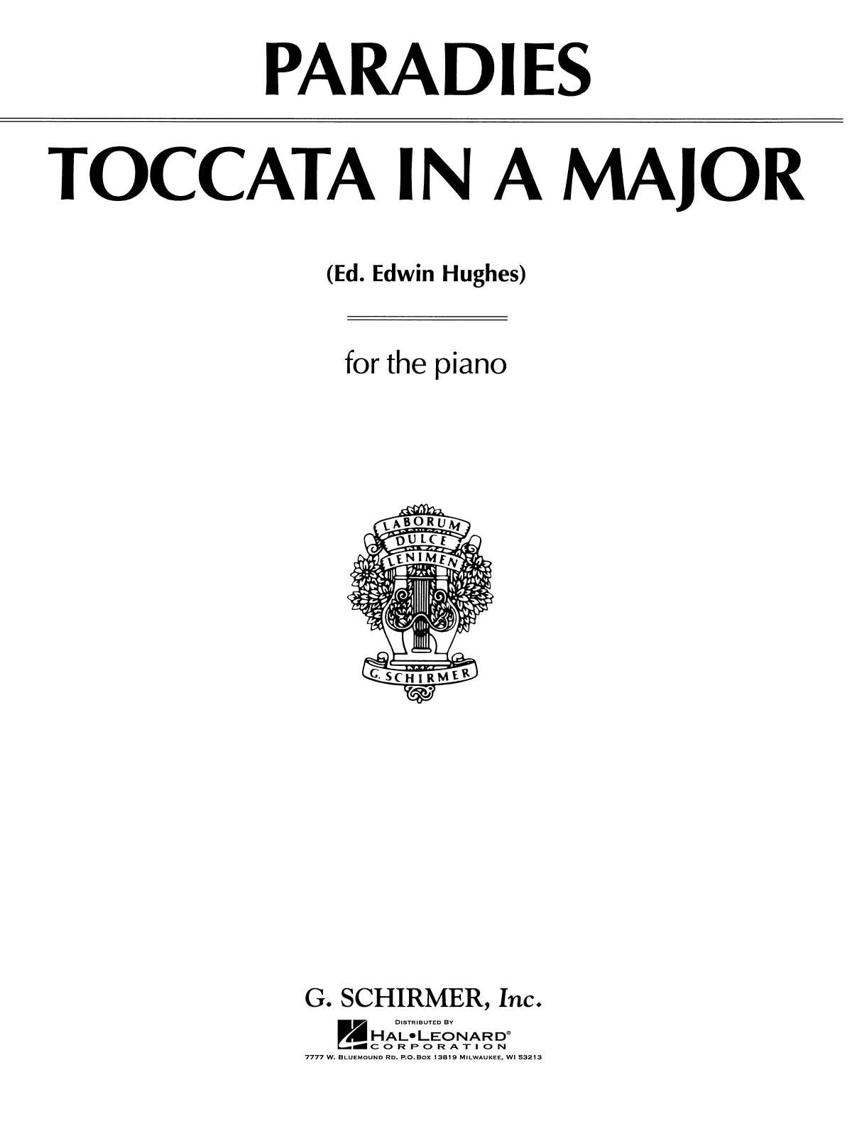 Paradies: Toccata in A Major