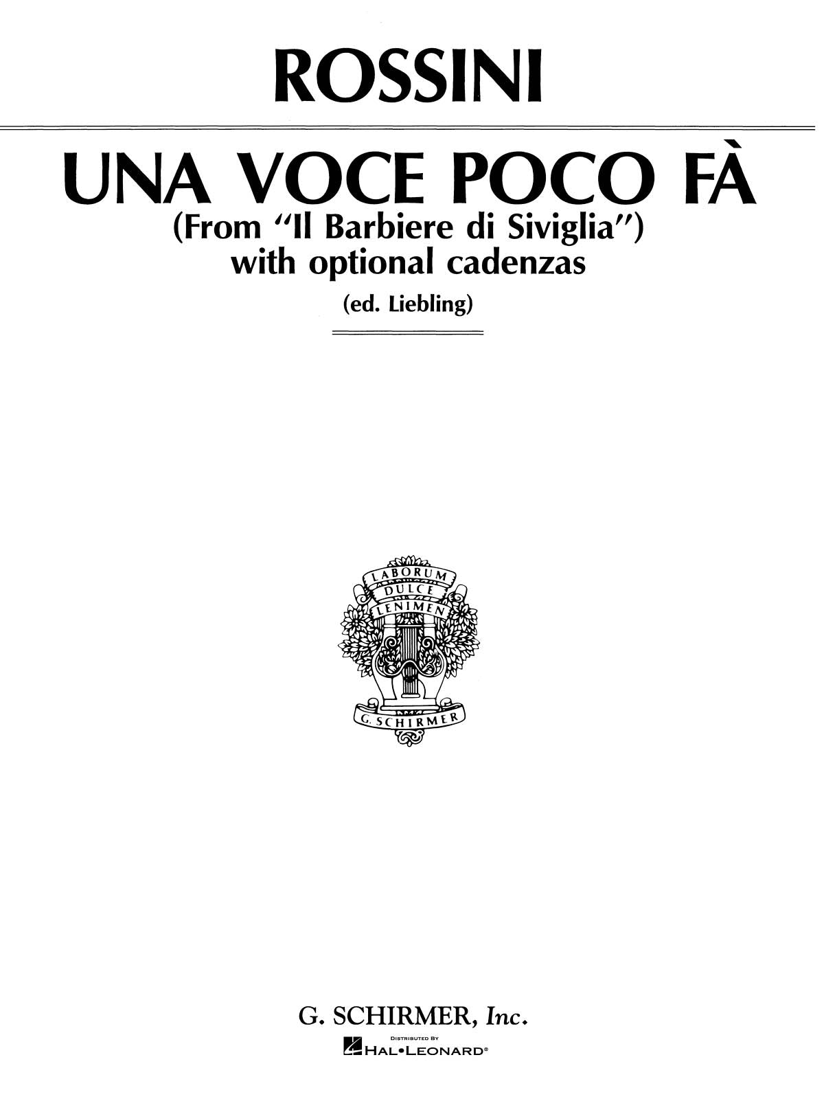 Rossini: Una voce poco fa (from Il barbiere di Siviglia)