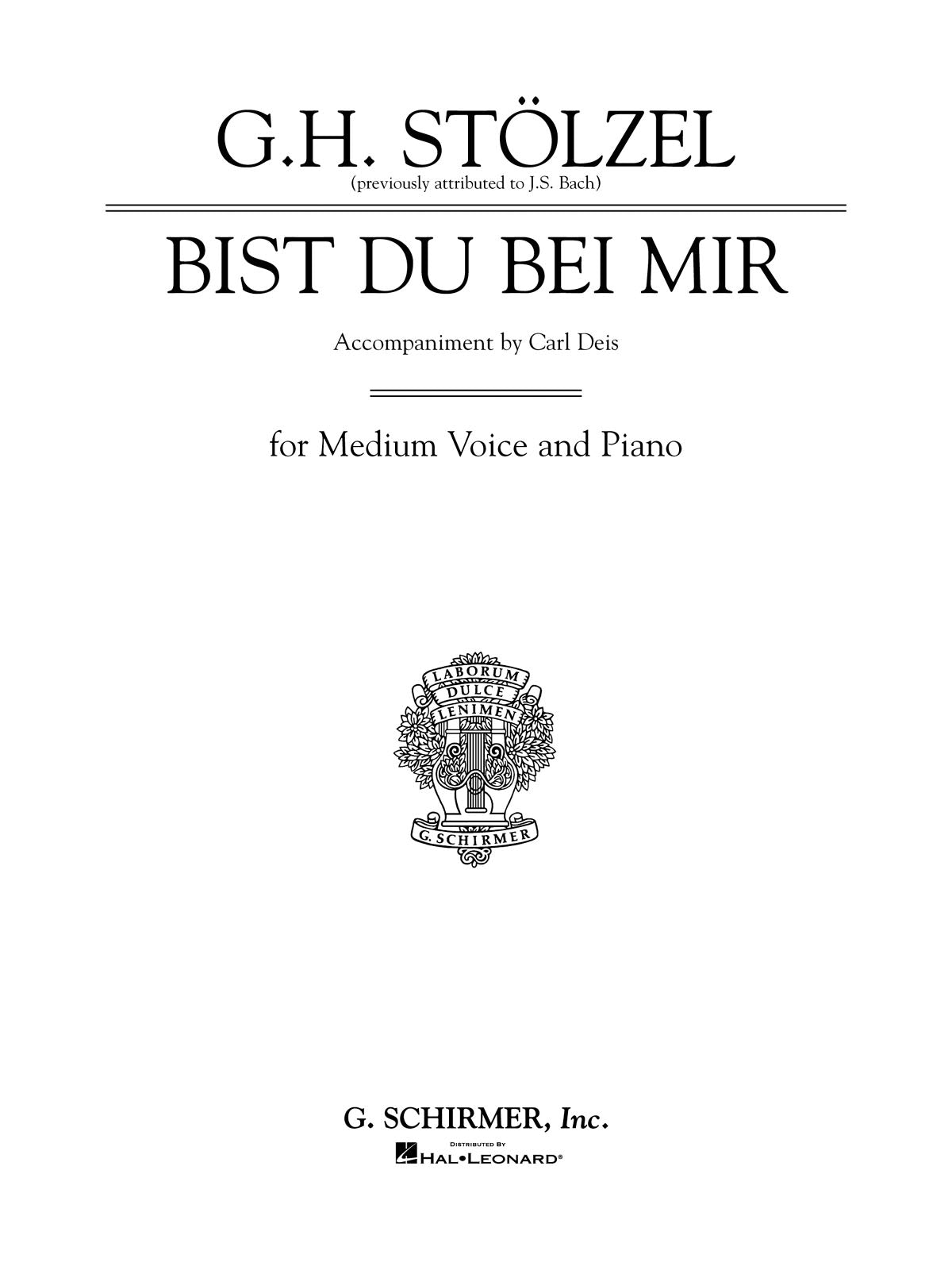 Bach: Bist du bei mir (Thou Art My Joy)