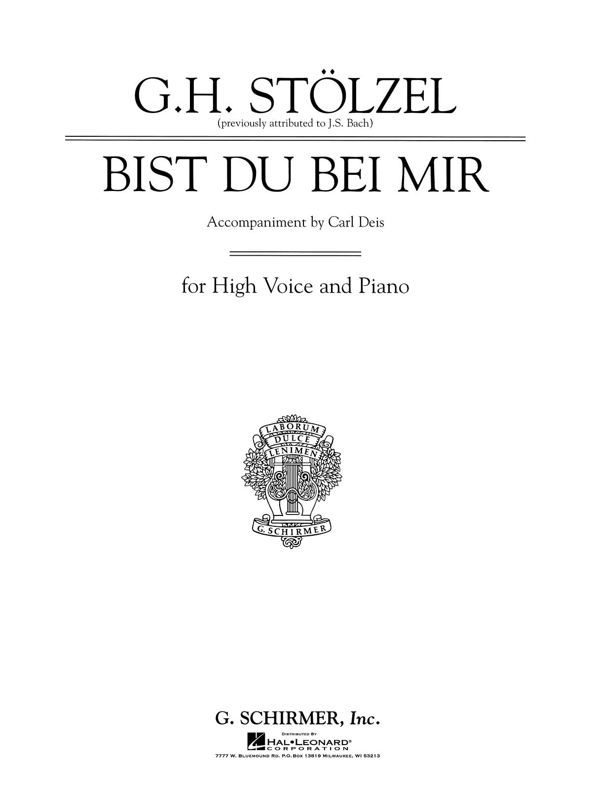 Bach: Bist du bei mir (Thou Art My Joy)