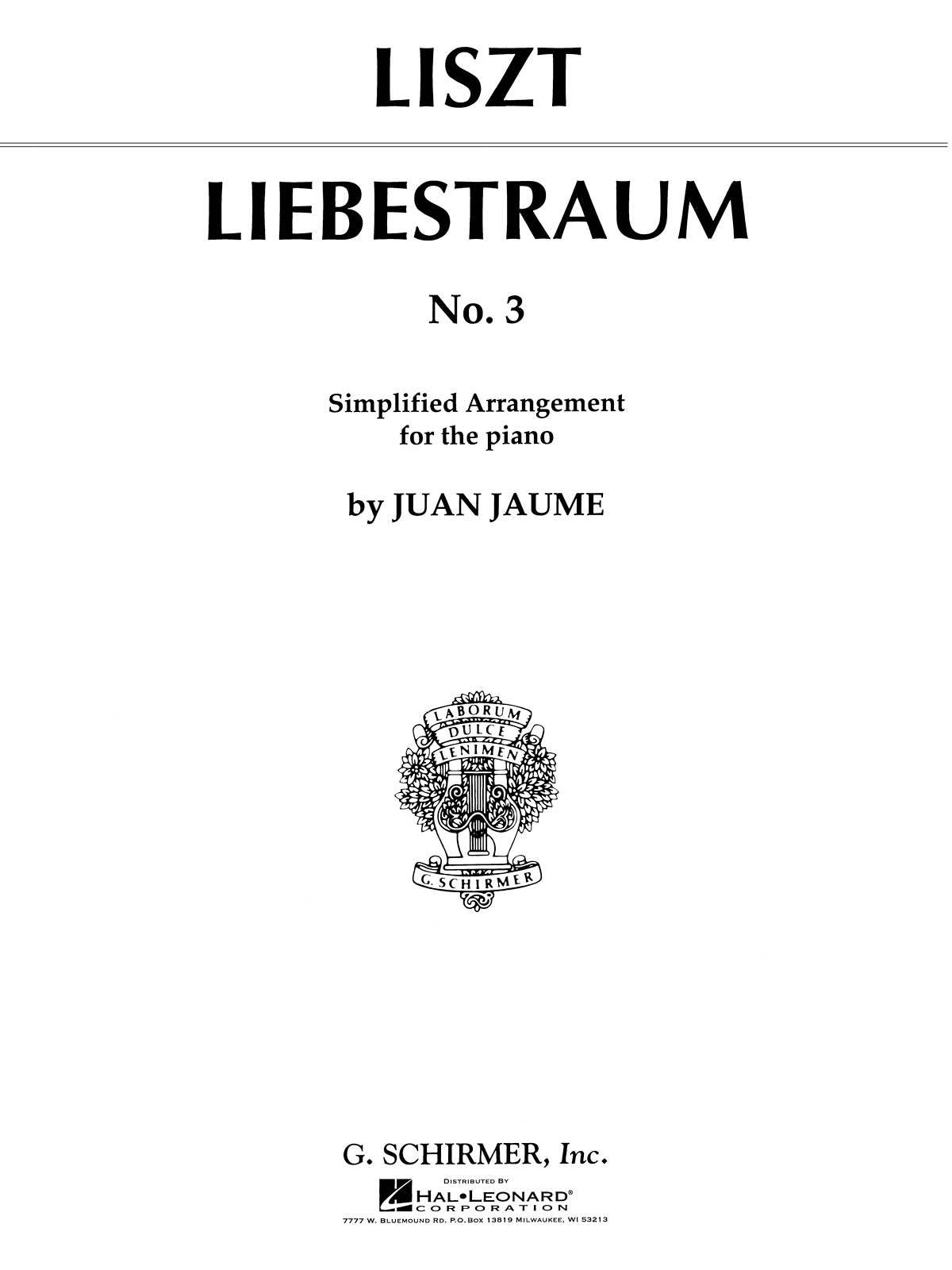 Listz: Liebestraume No. 3 in G Major
