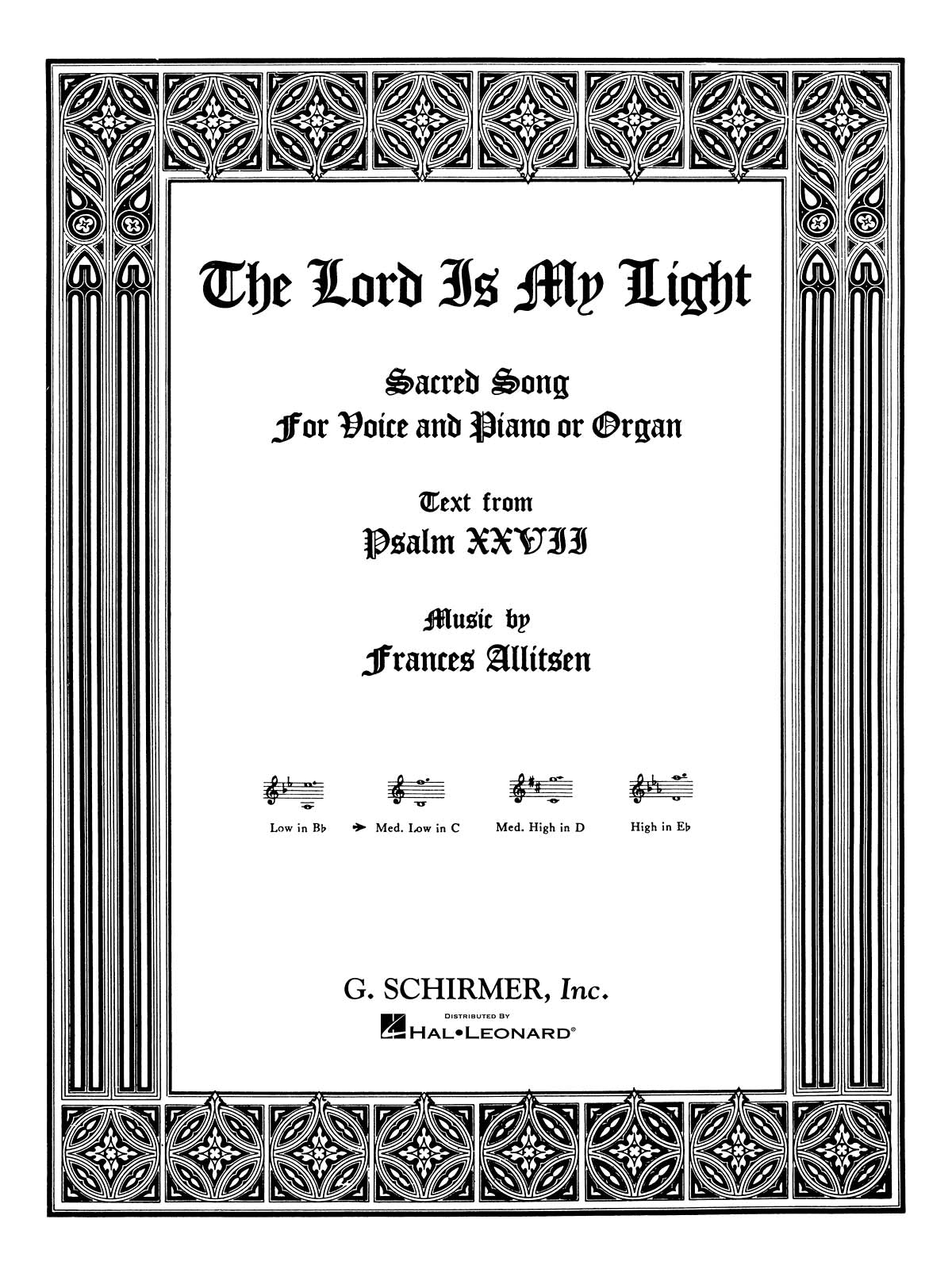 Allitsen: The Lord Is My Light