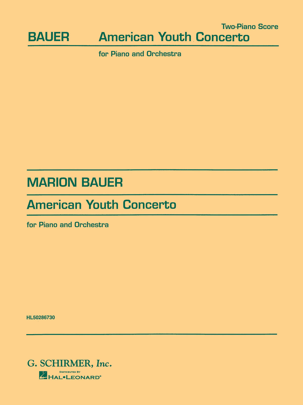 Bauer: American Youth Concerto (2-piano score)