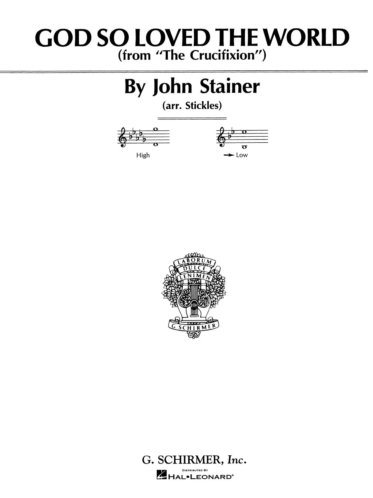 Stainer: God So Loved the World (from The Crucifixion)