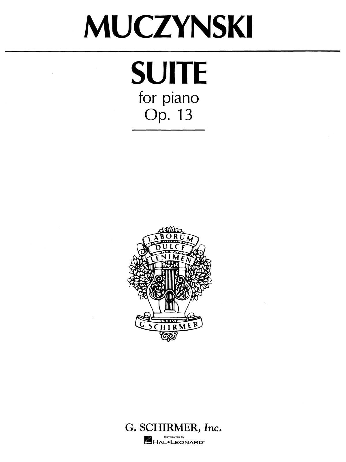 Muczynski: Suite, Op. 13