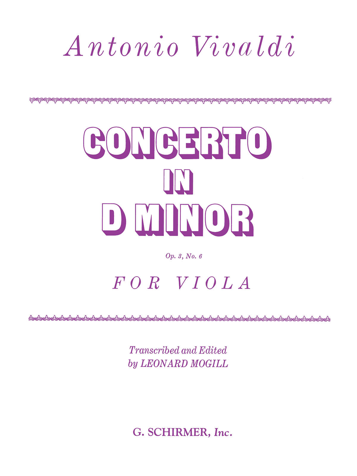 Vivaldi: Concerto d-minor Op.3 No.6 Viola-Piano