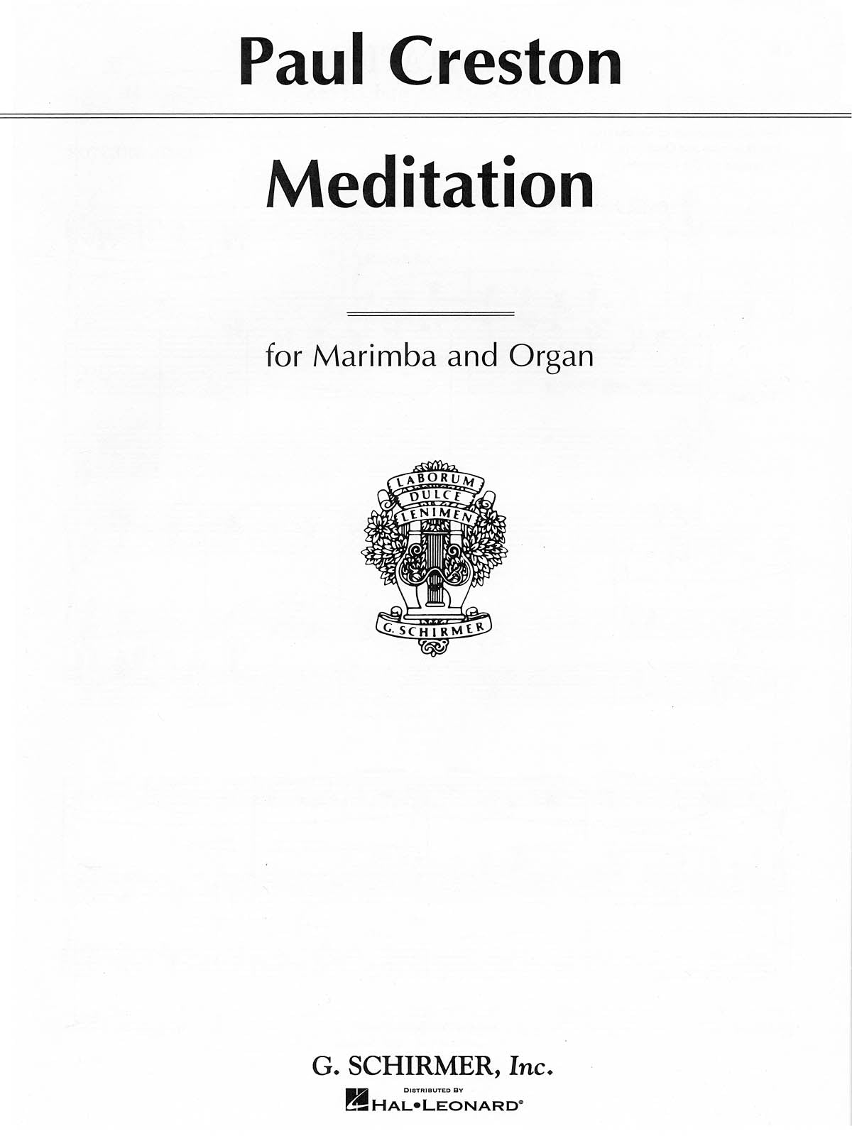 Creston: Meditation Op. 90
