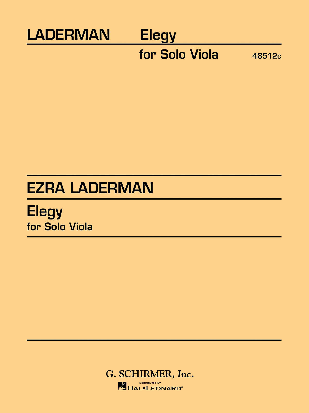 Laderman: Elegy for Solo Viola