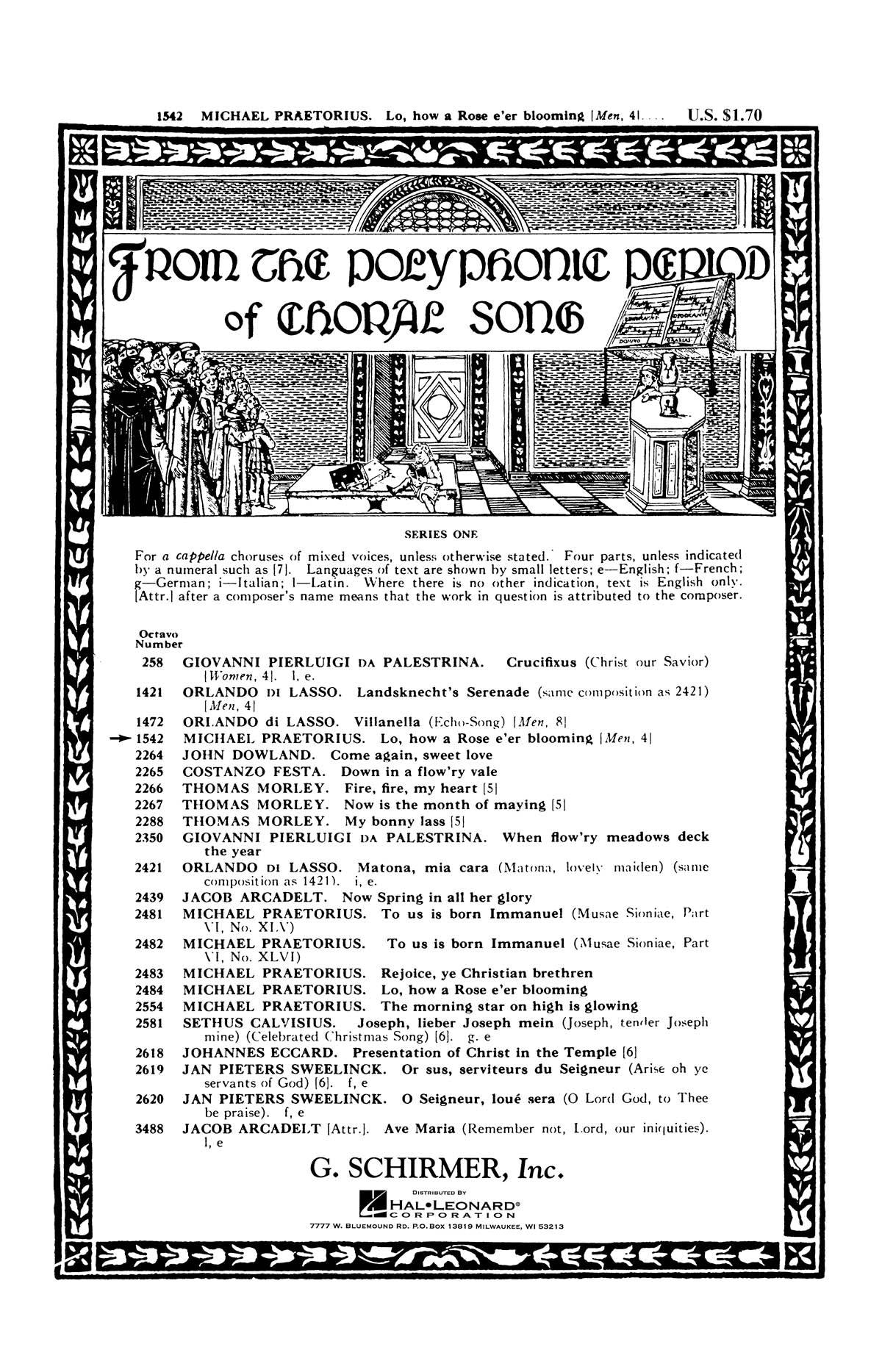 Praetorius: Lo How A Rose E're Blooming From 13th Century