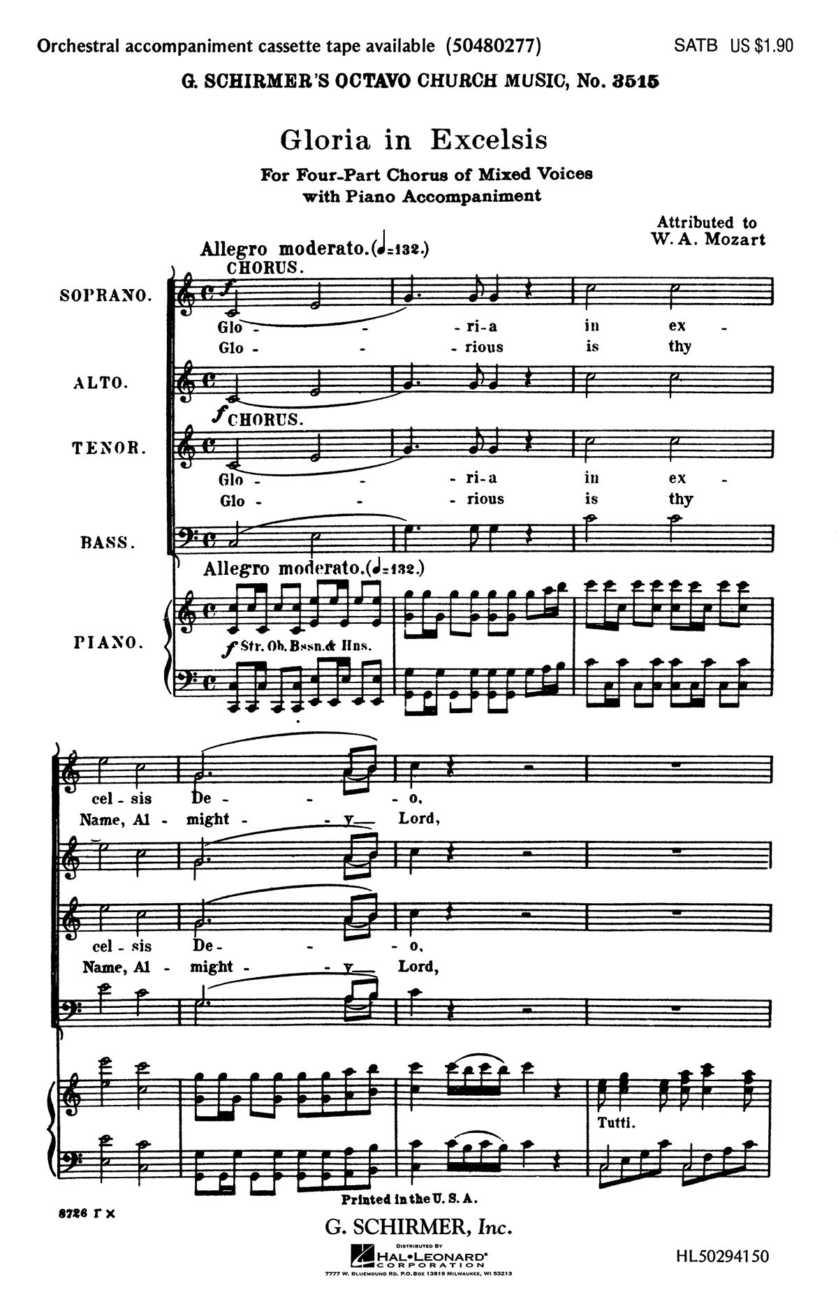 Mozart: Gloria In Excelsis