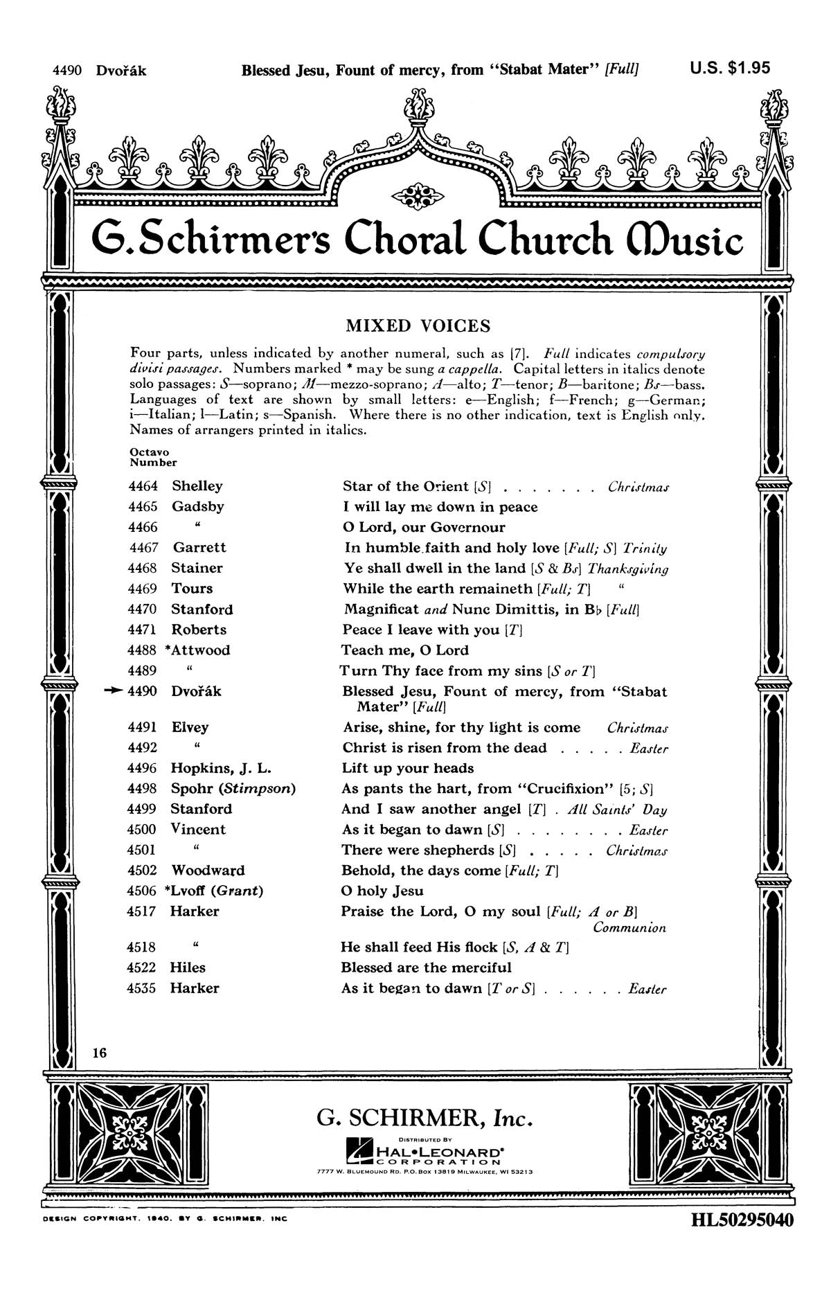 Dvorak: Blessed Jesu