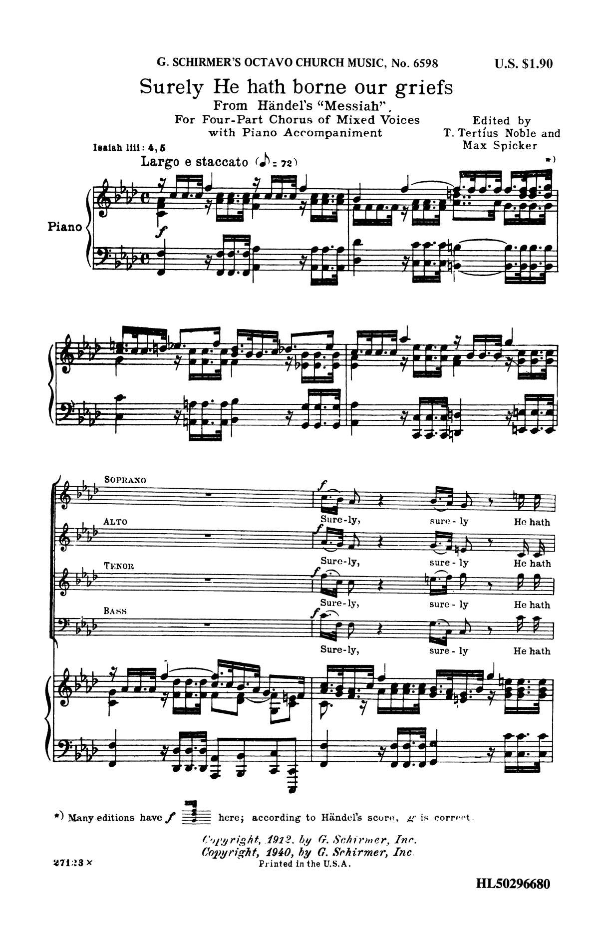 Händel: Surely He Hath Borne Our Griefs (from The Messiah)