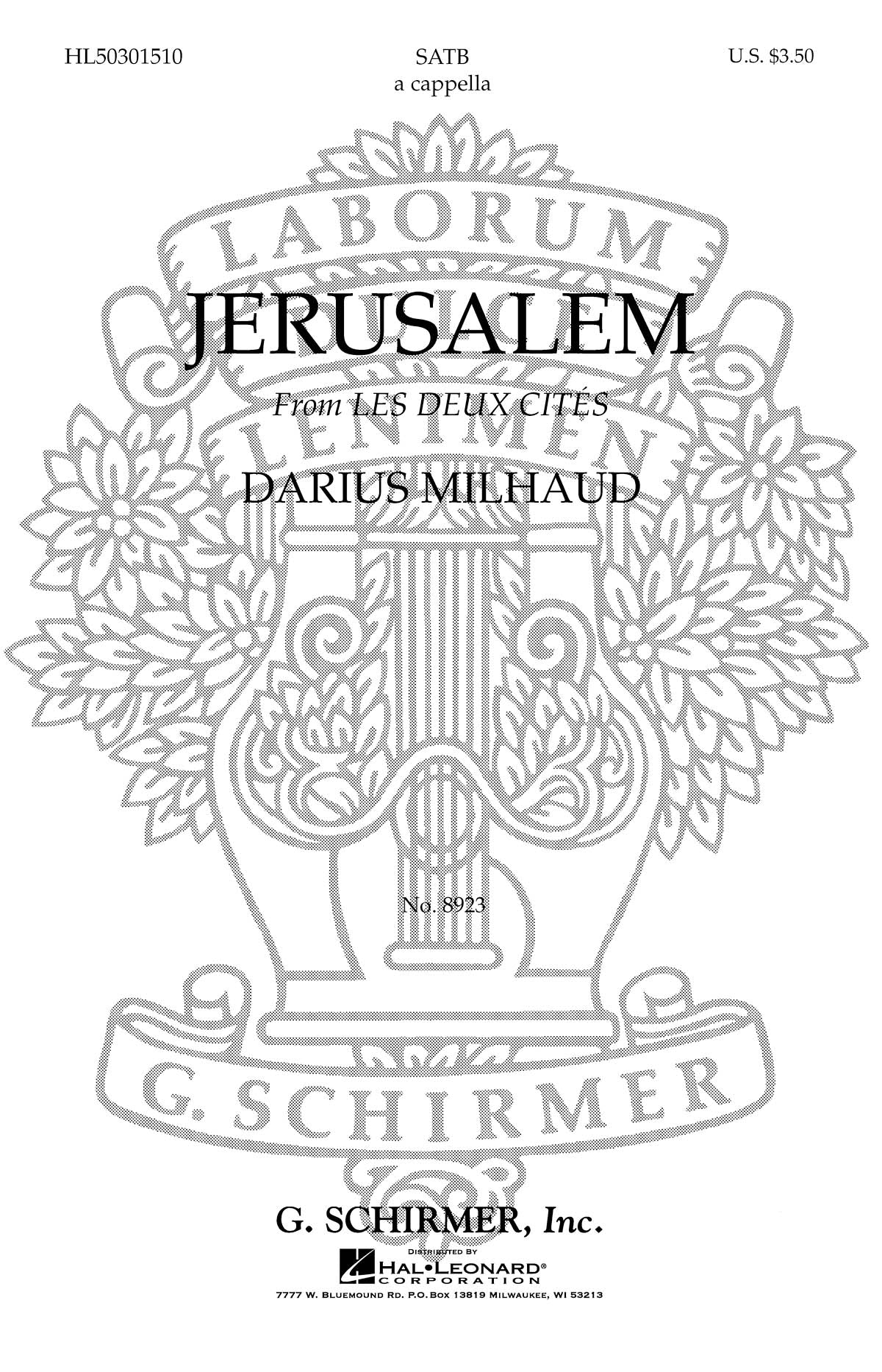 Milhaud: Jerusalem