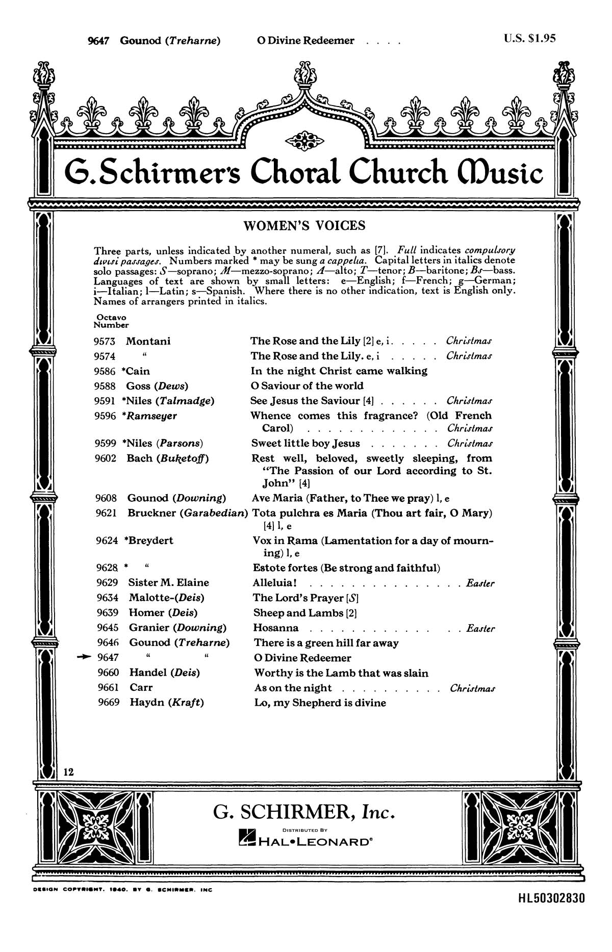 Gounod: O Divine Redeemer
